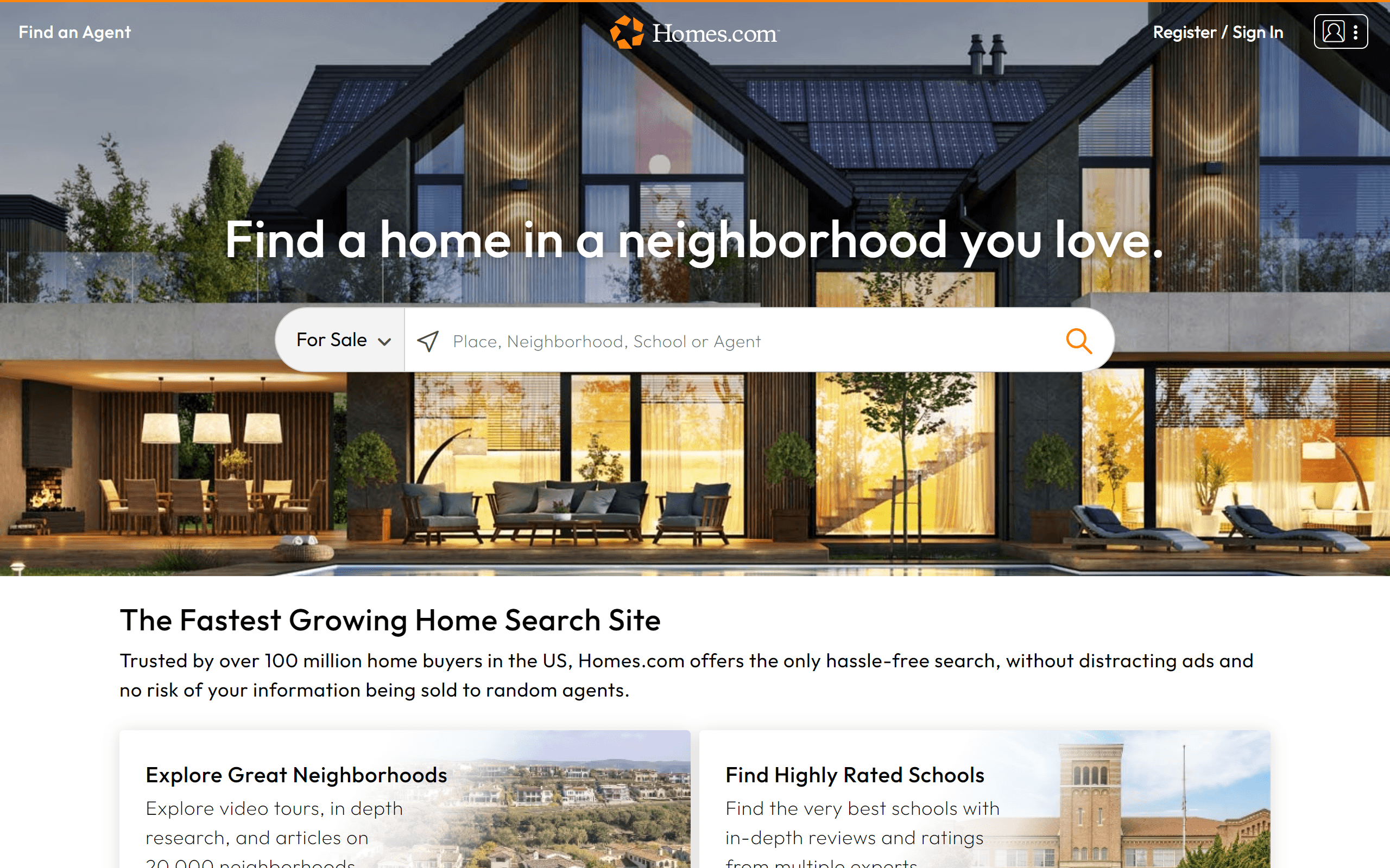 Homes.com Real Estate Website