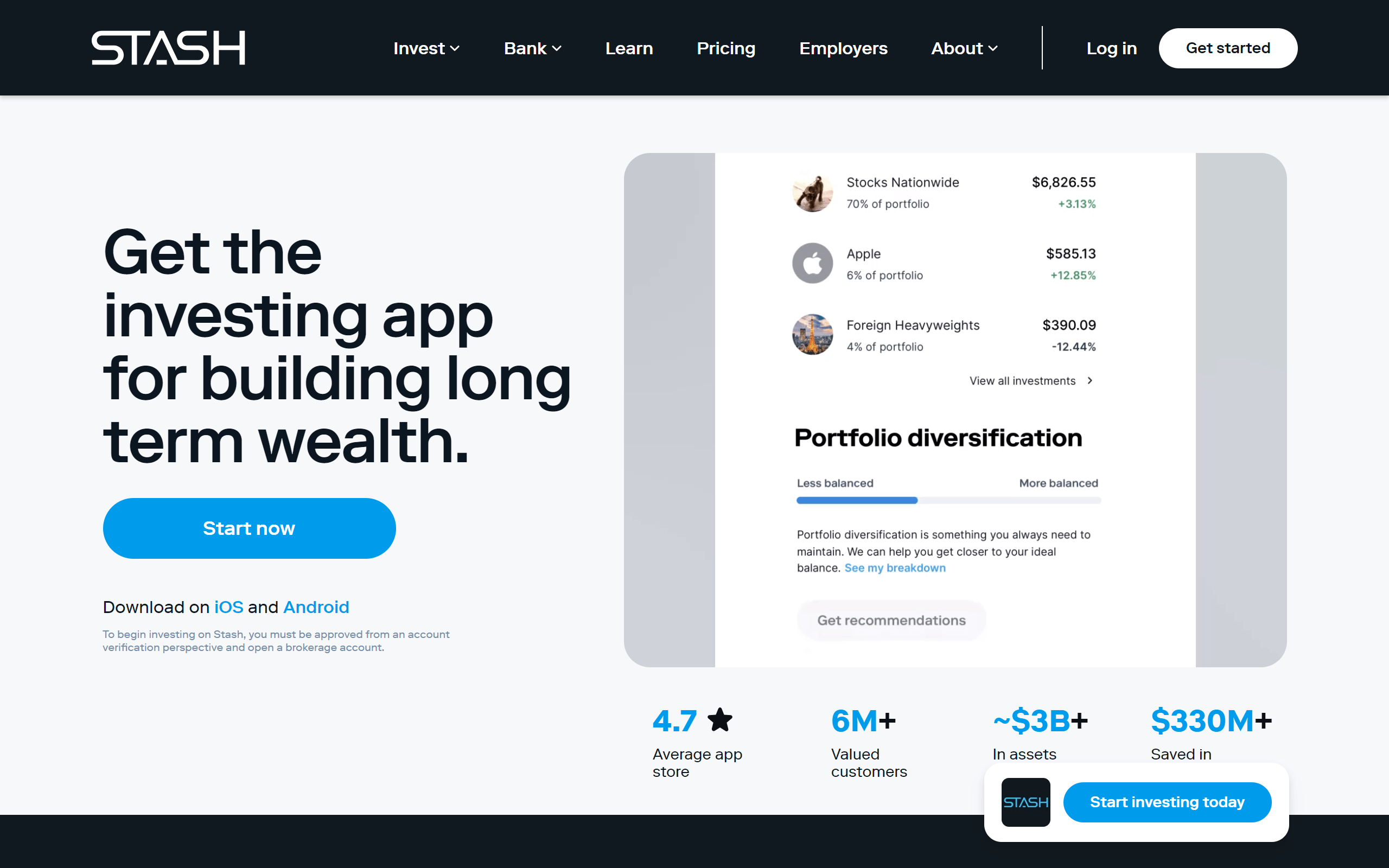 Stash budgeting app