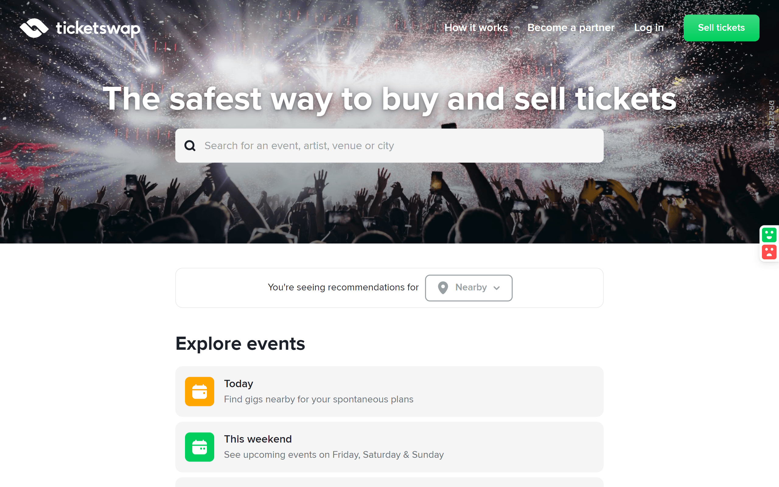 TicketSwap Concert Ticket Site
