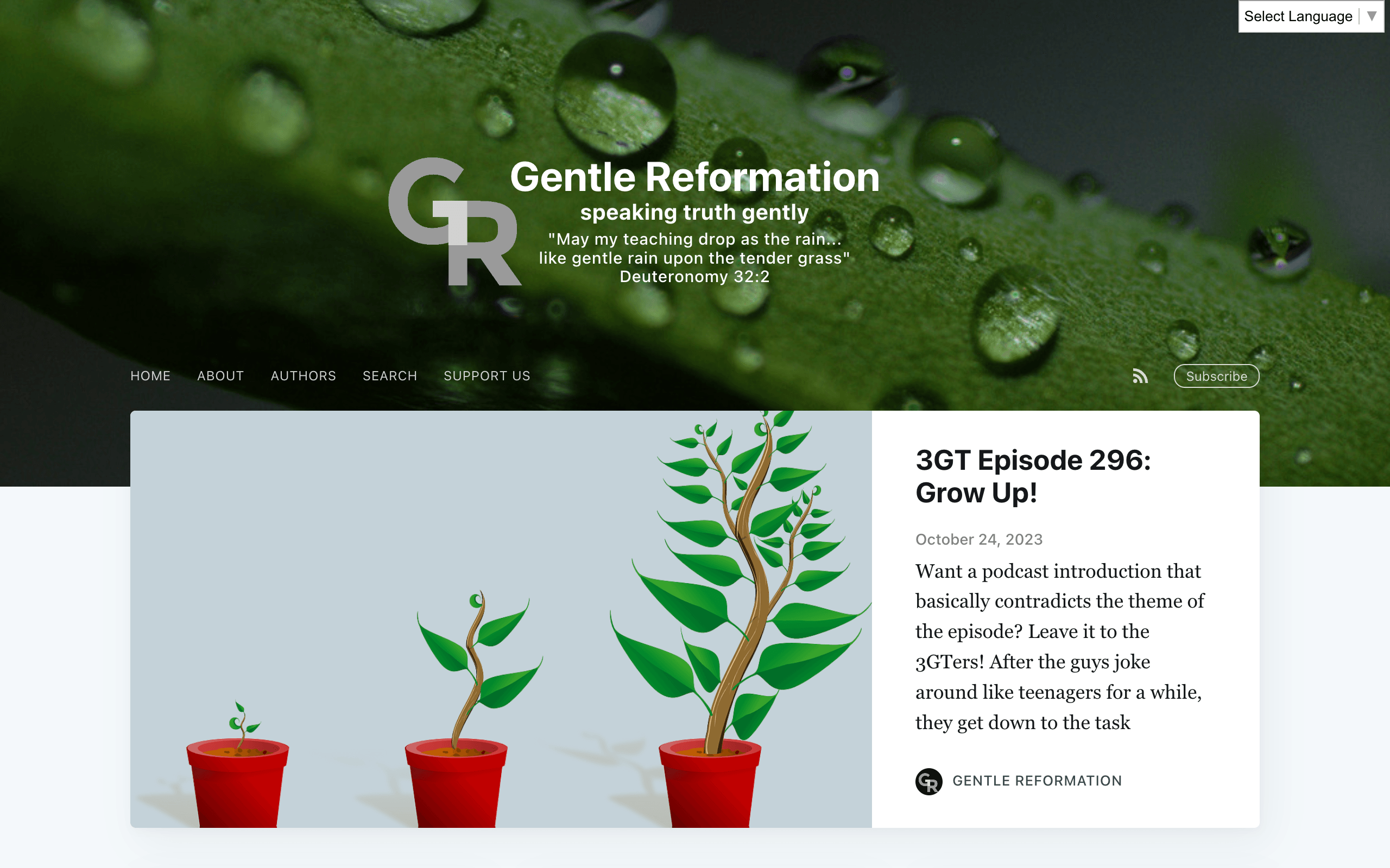 Gentle Reformation Christian Blog