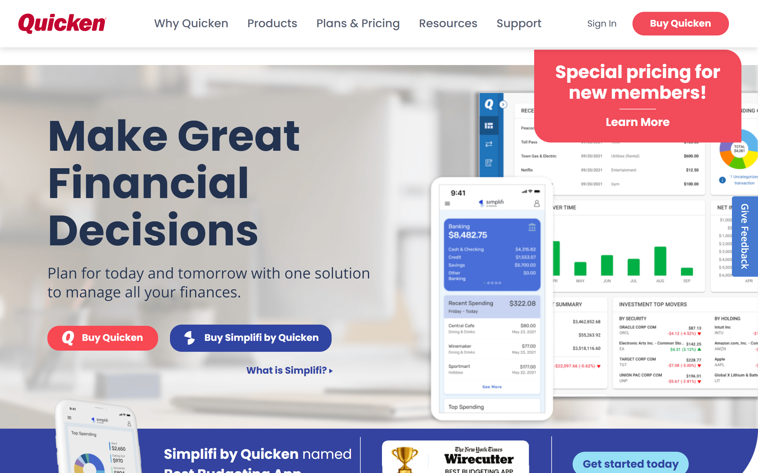 Quicken budgeting app