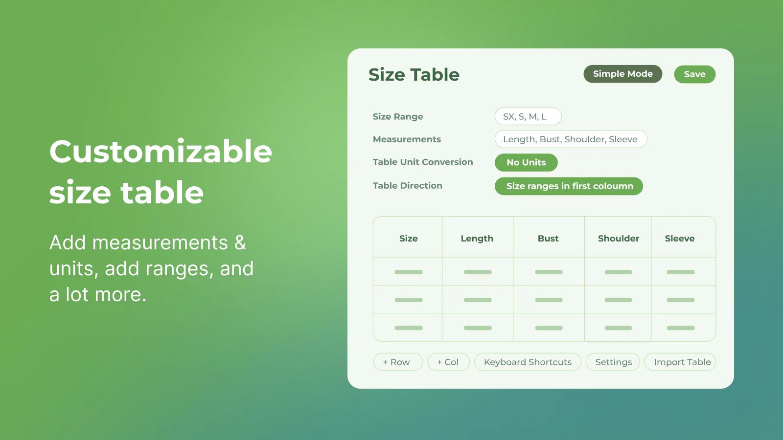 Kiwi Size Chart & Recommender Shopify App