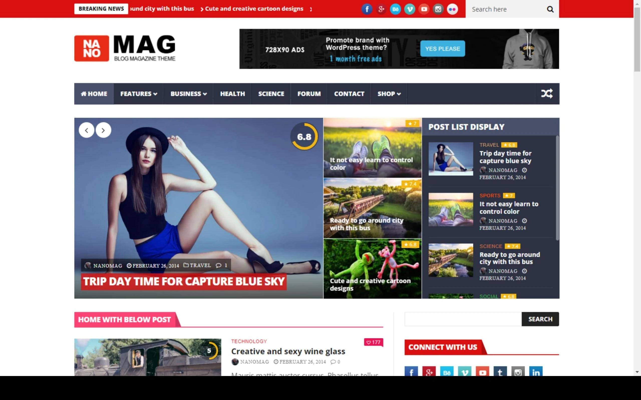 NanoMag WordPress theme for a review blog