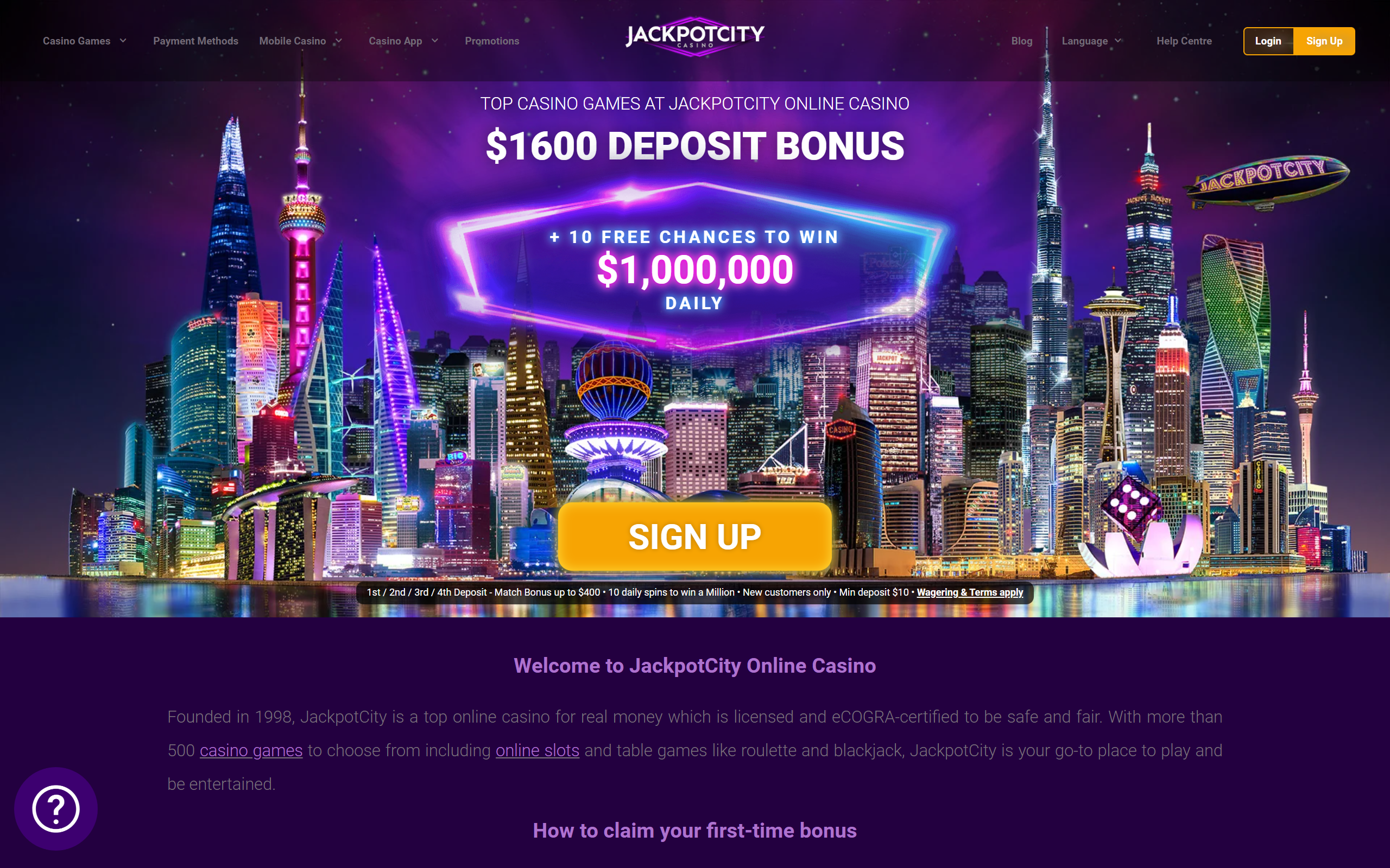 JackpotCity Casino Gambling Sites