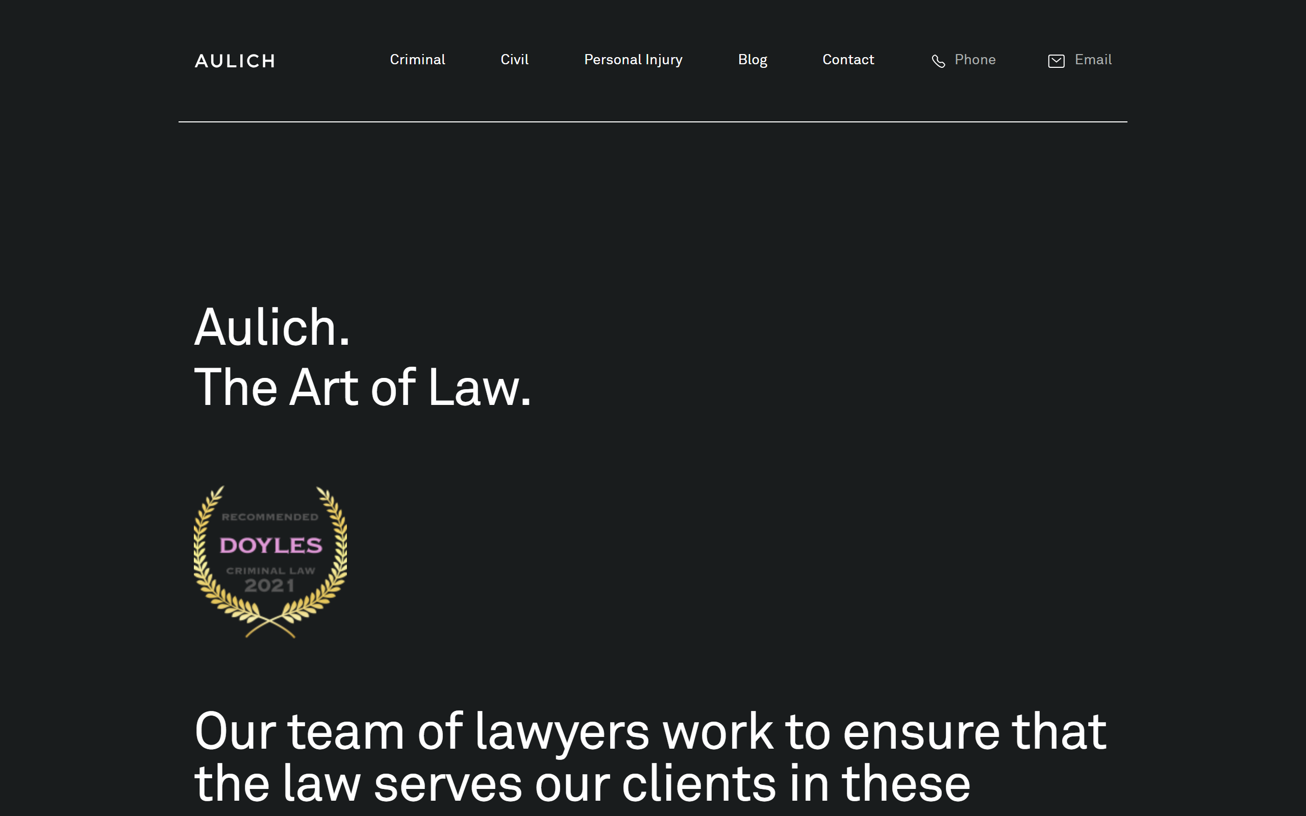 Aulich Law firm websites