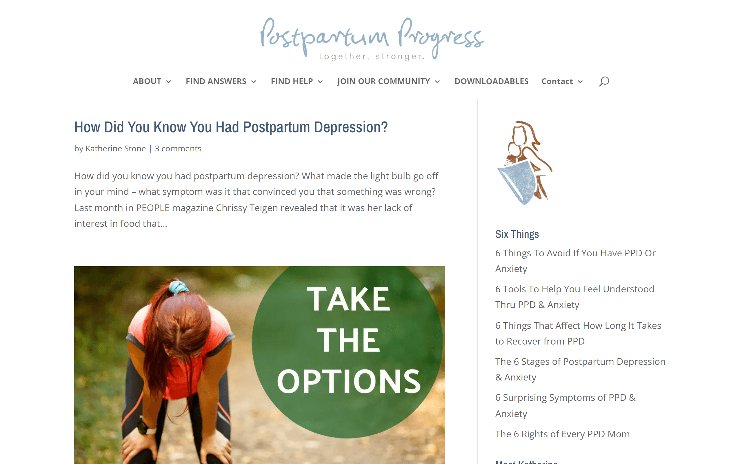 Postpartum Progress mental health blog