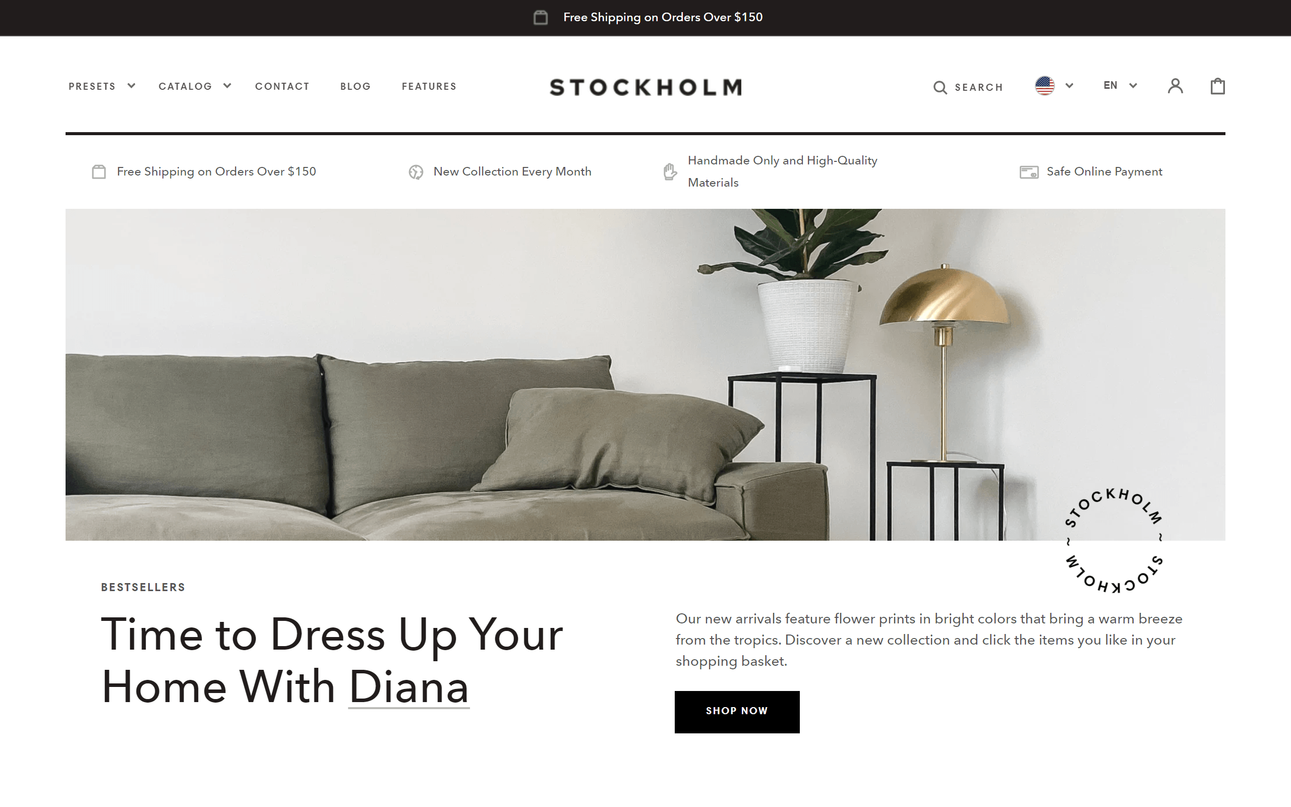 Stockholm Shopify theme