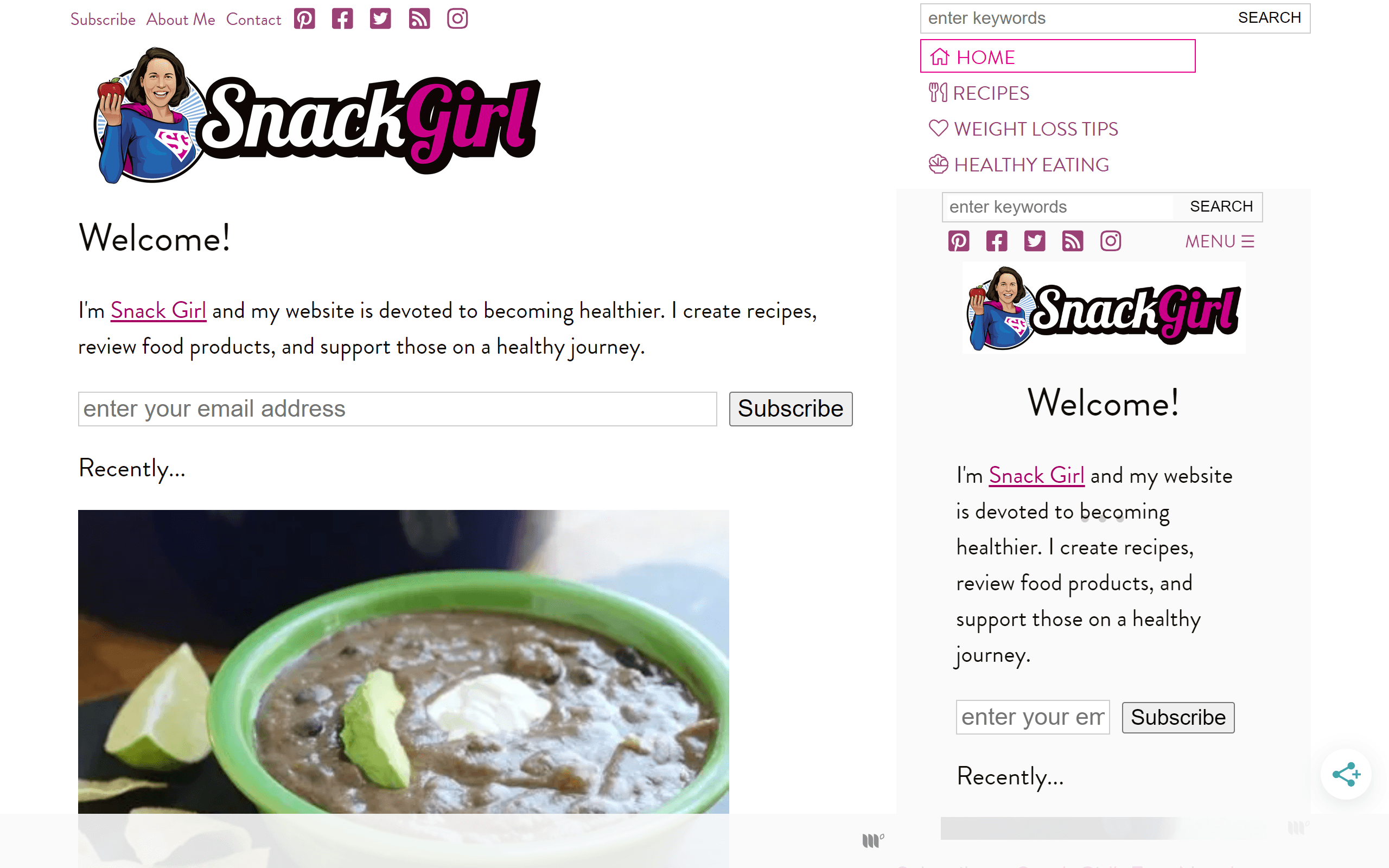 Snack Girl weight loss blog
