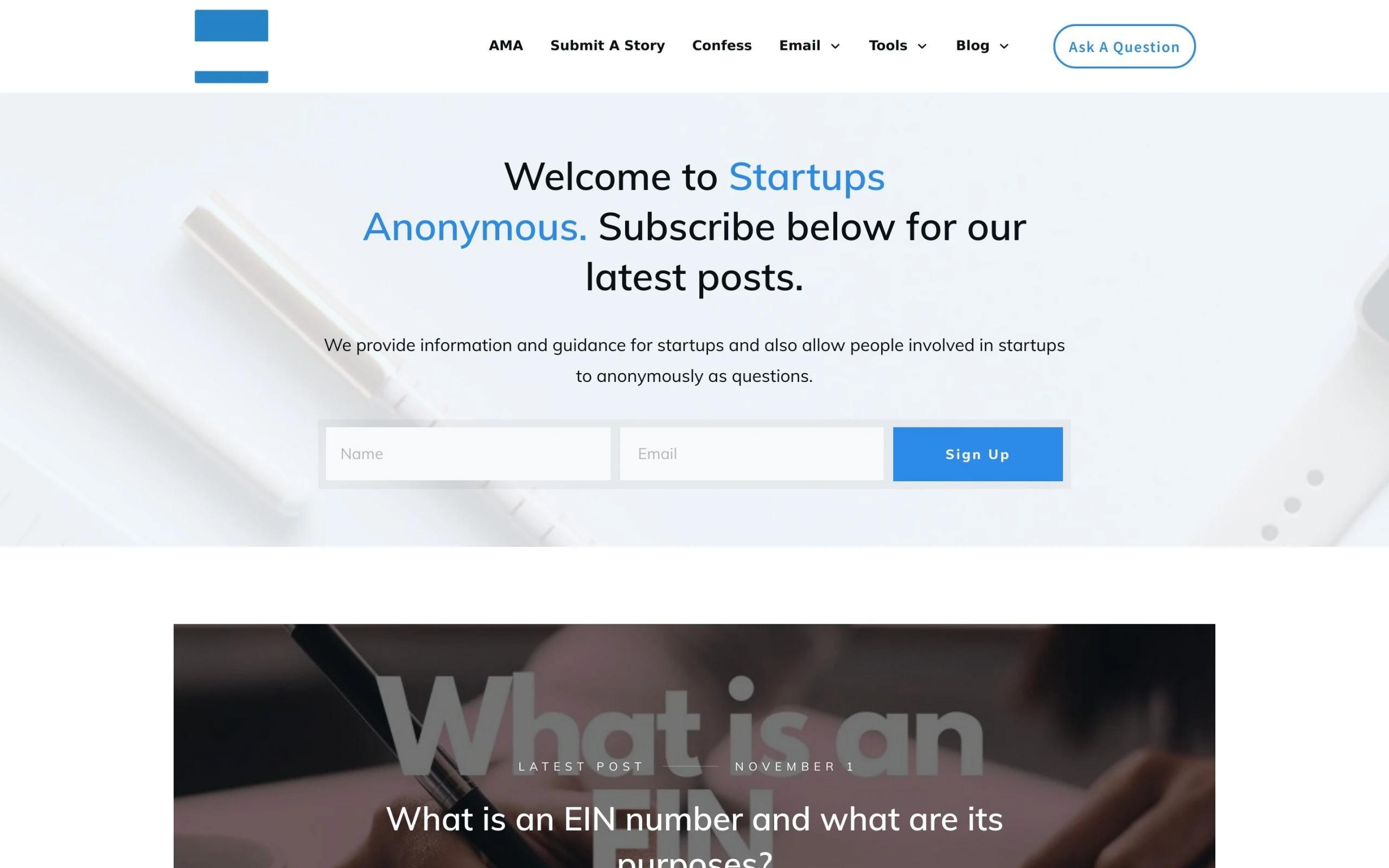 Startups Anonymous