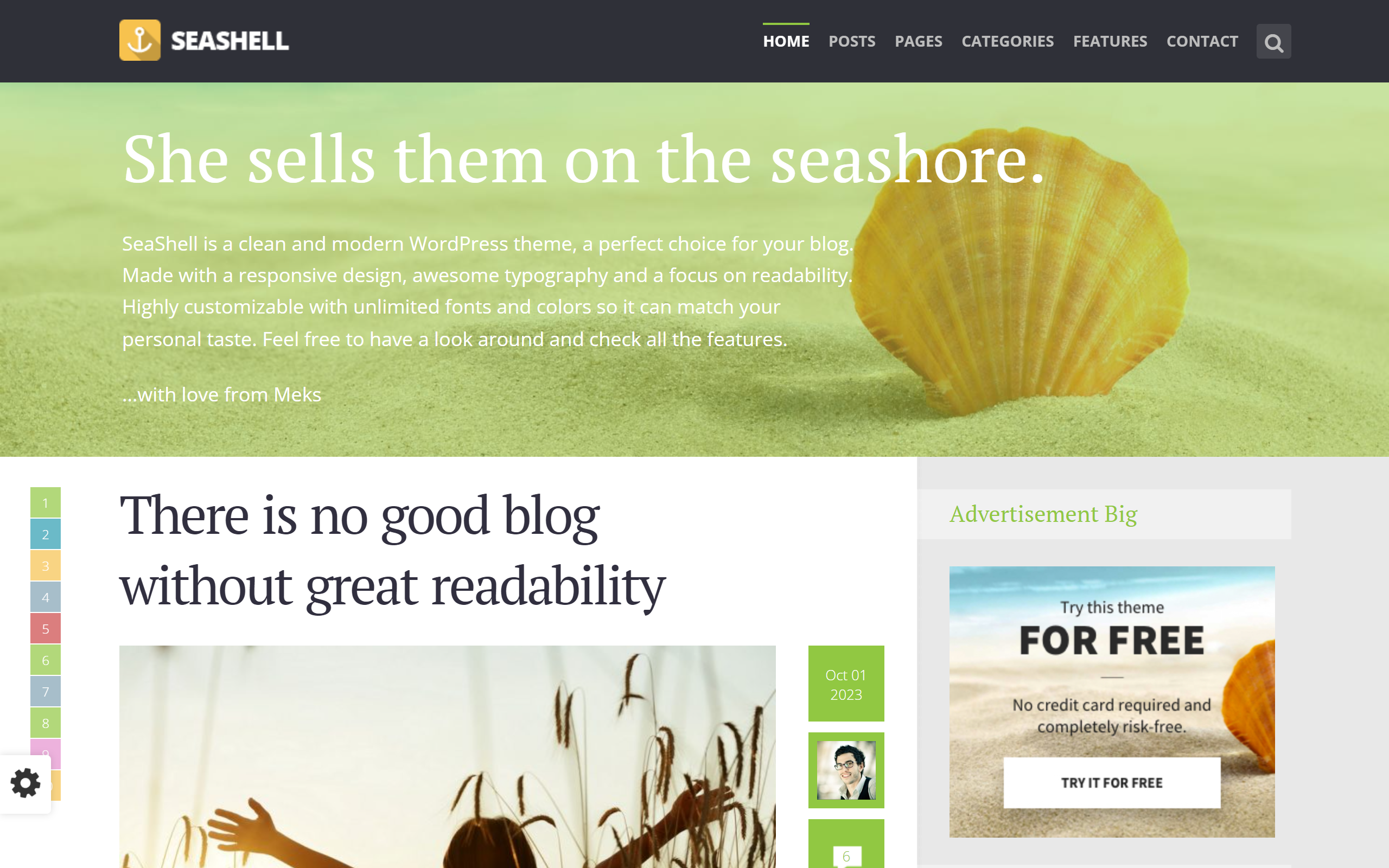 SeaShell WordPress Themes