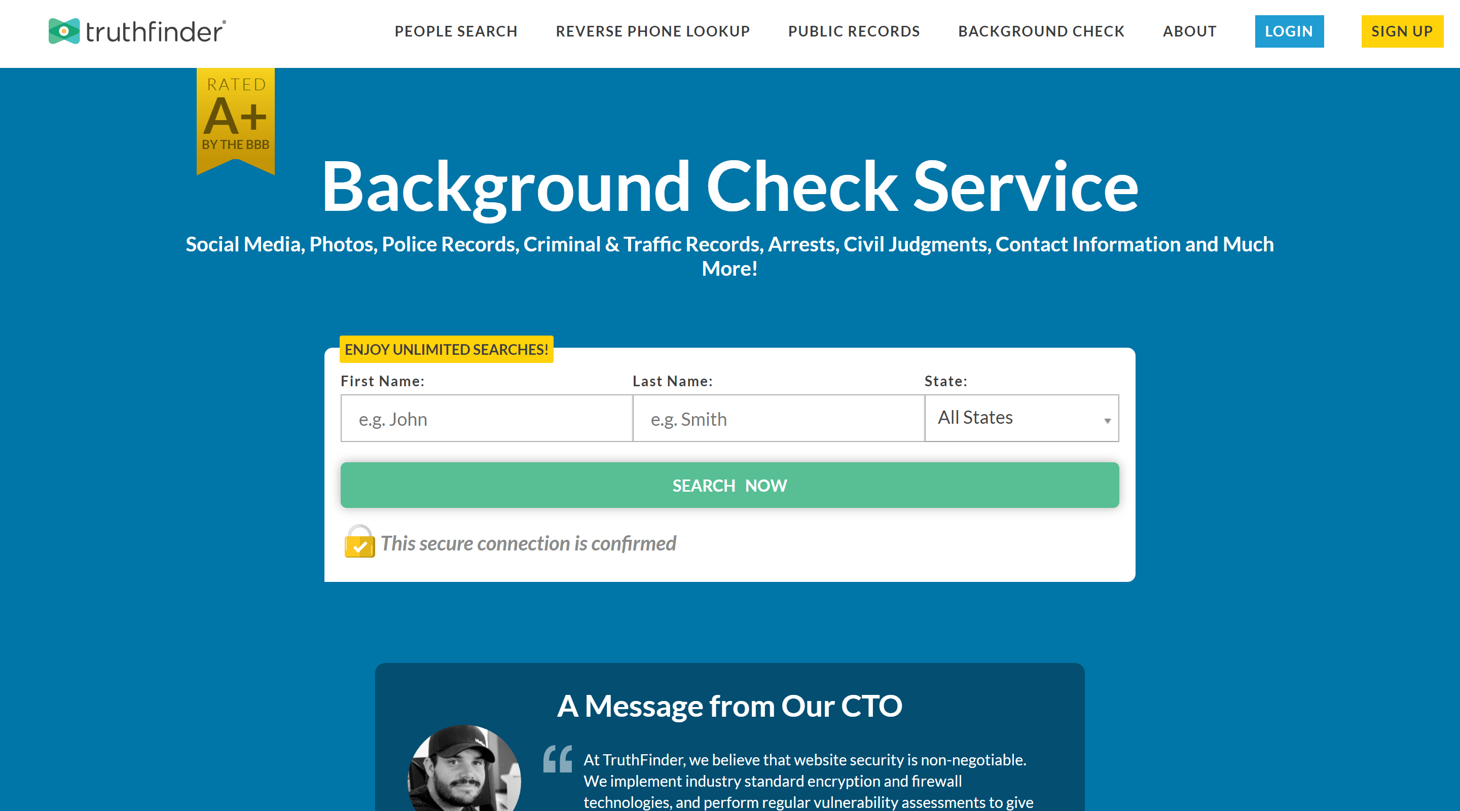 TruthFinder Background Check Website