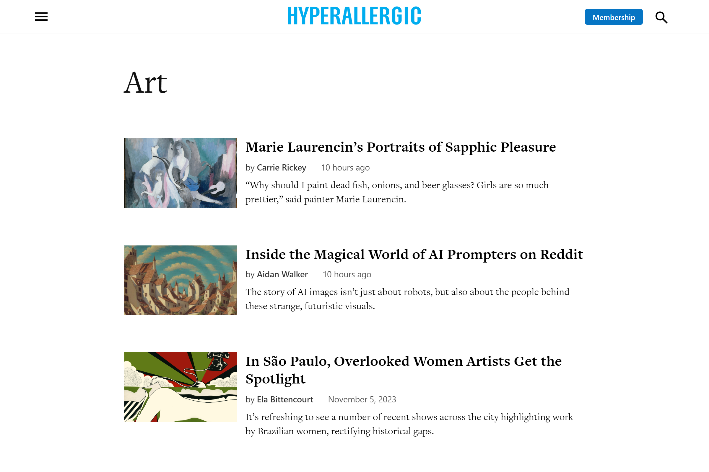 Hyperallergic art blog