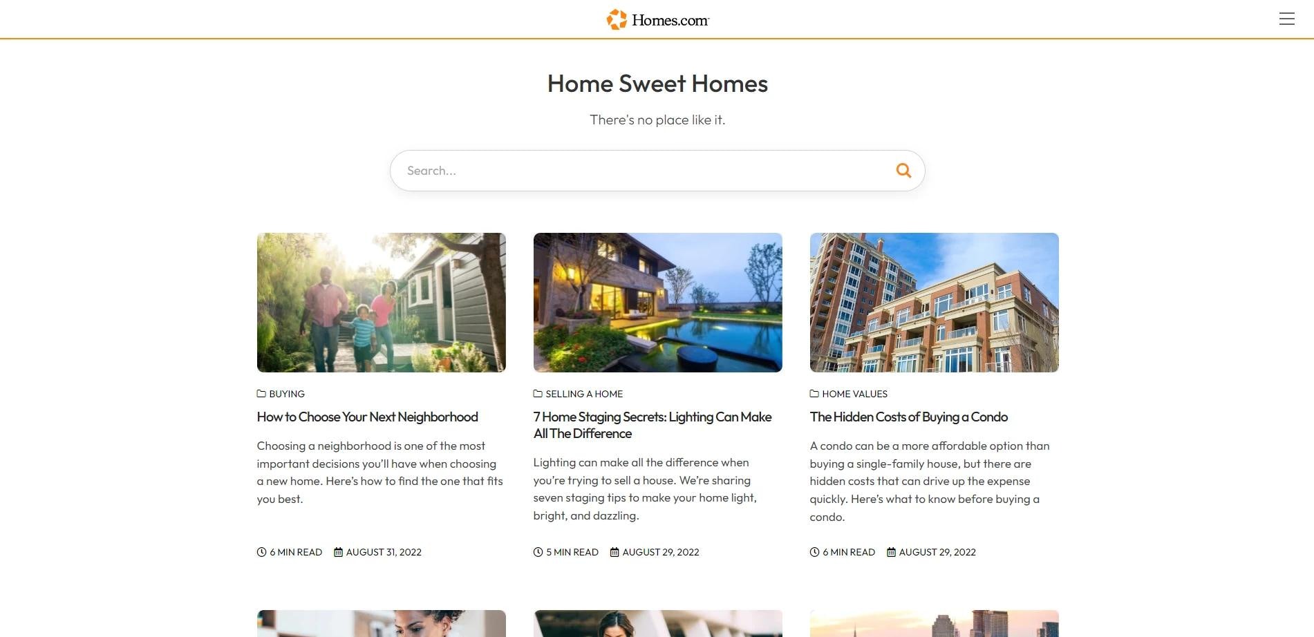 Homes.com Blog real estate blog