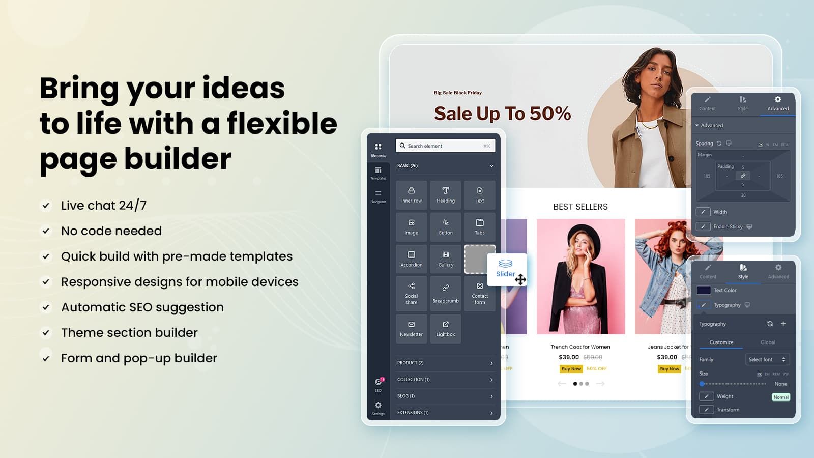 Beae Landing Page Builder Shopify app