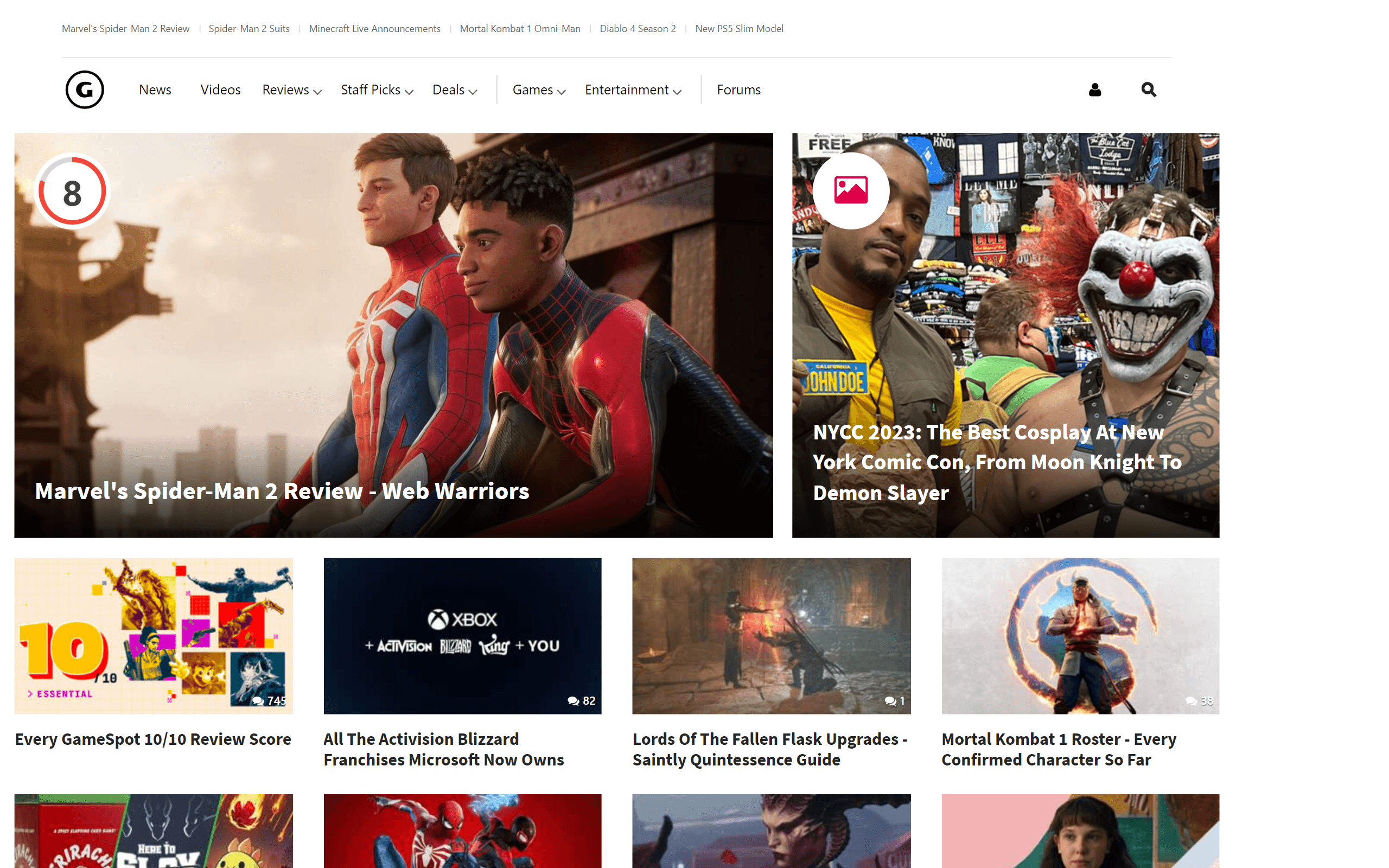 GameSpot gaming blog