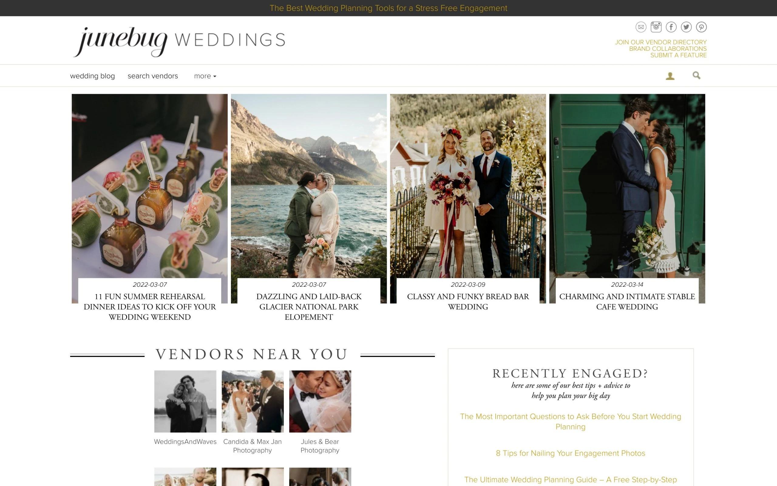 Junebug Weddings photography blog