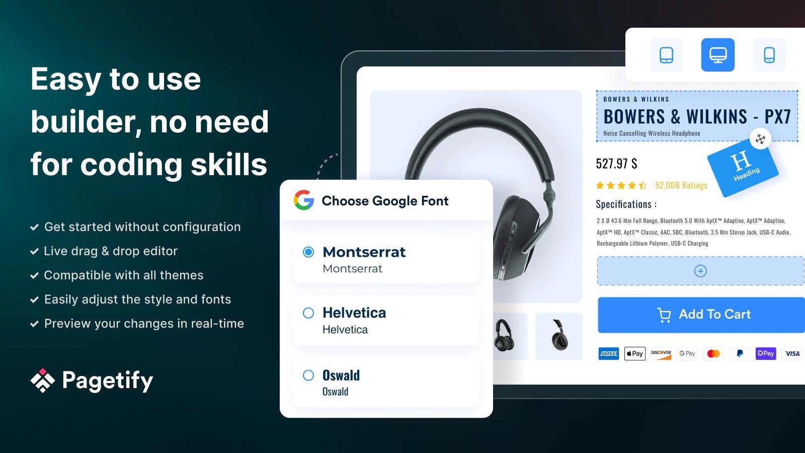 Pagetify Landing Page Builder Shopify app