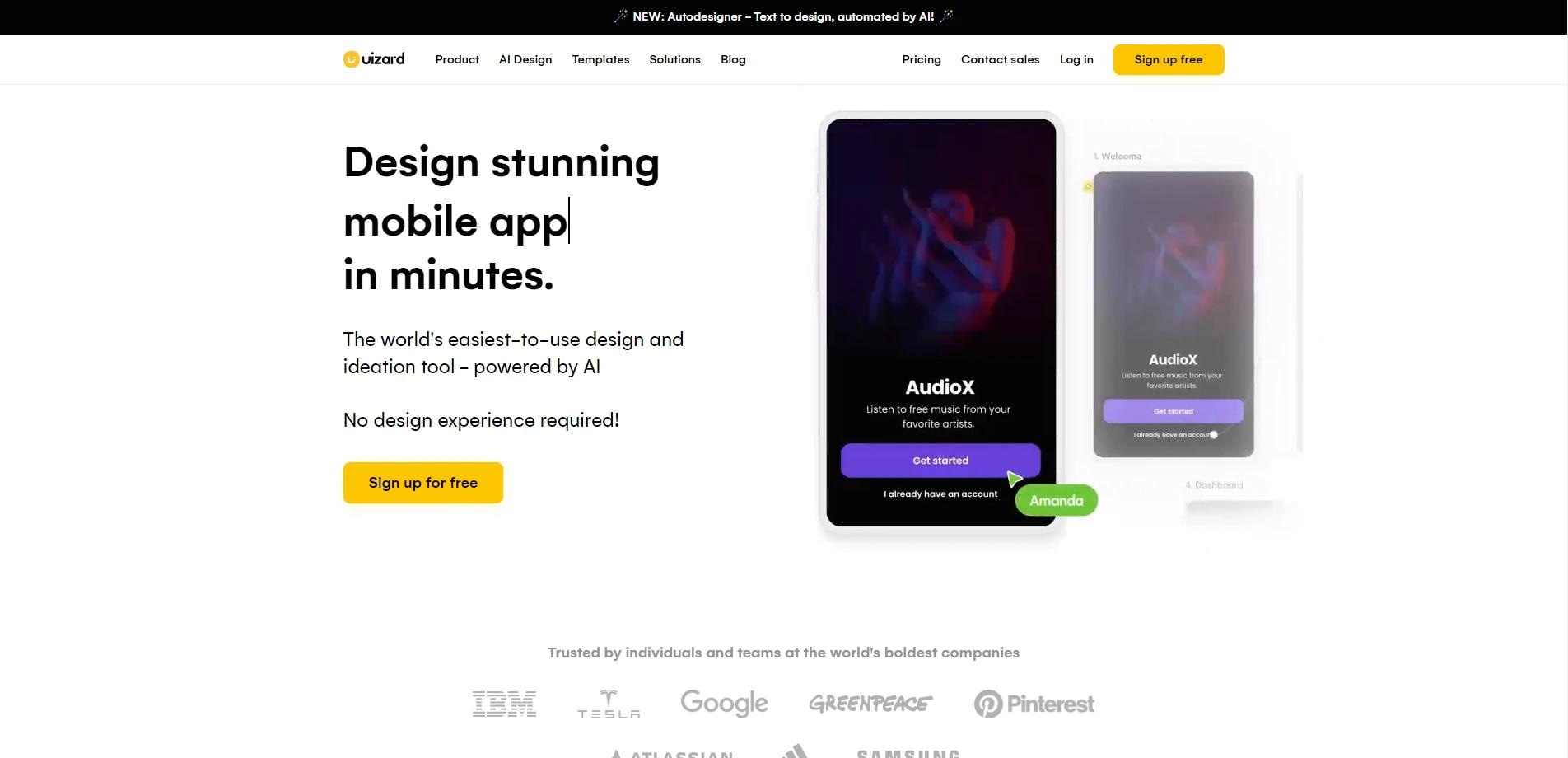 Uizard ui tool