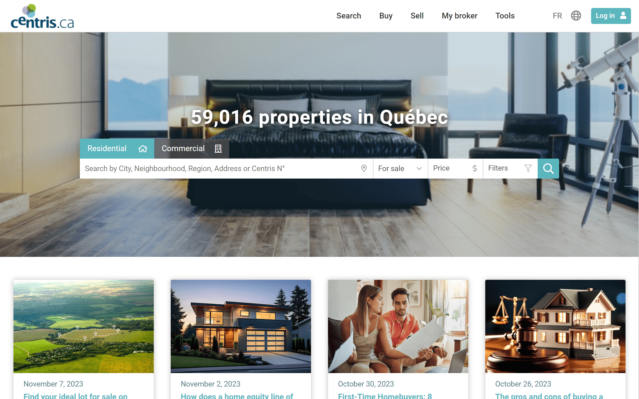 Centris Real Estate Website