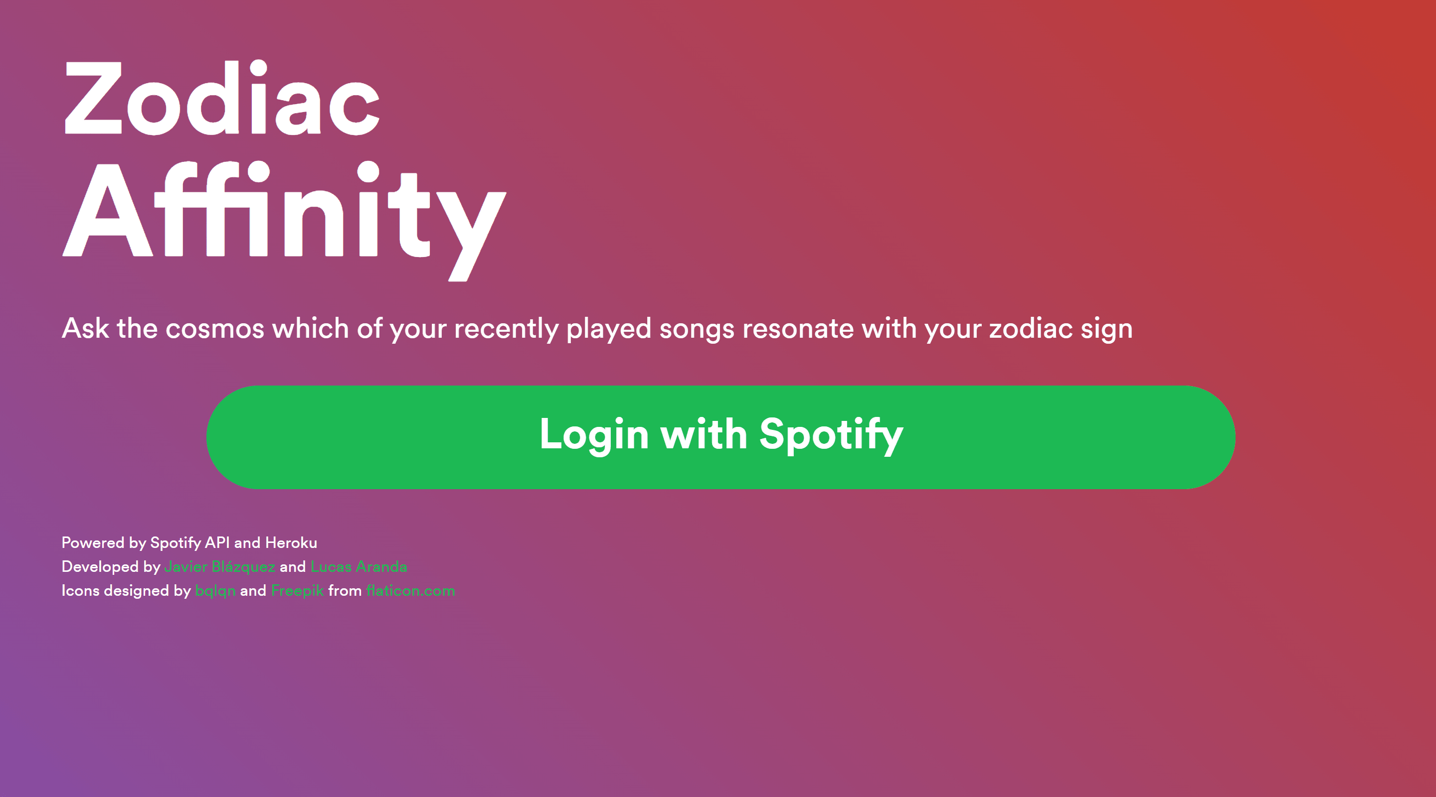 Zodiac Affinity Spotify Stats Website
