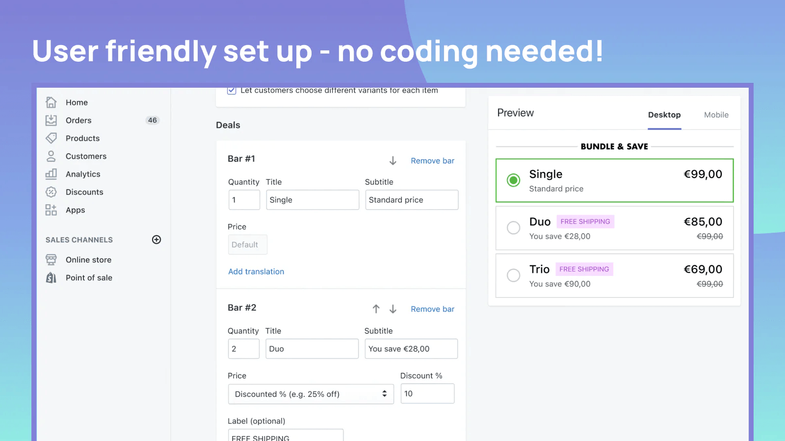 Kaching Bundle Quantity Breaks Shopify App