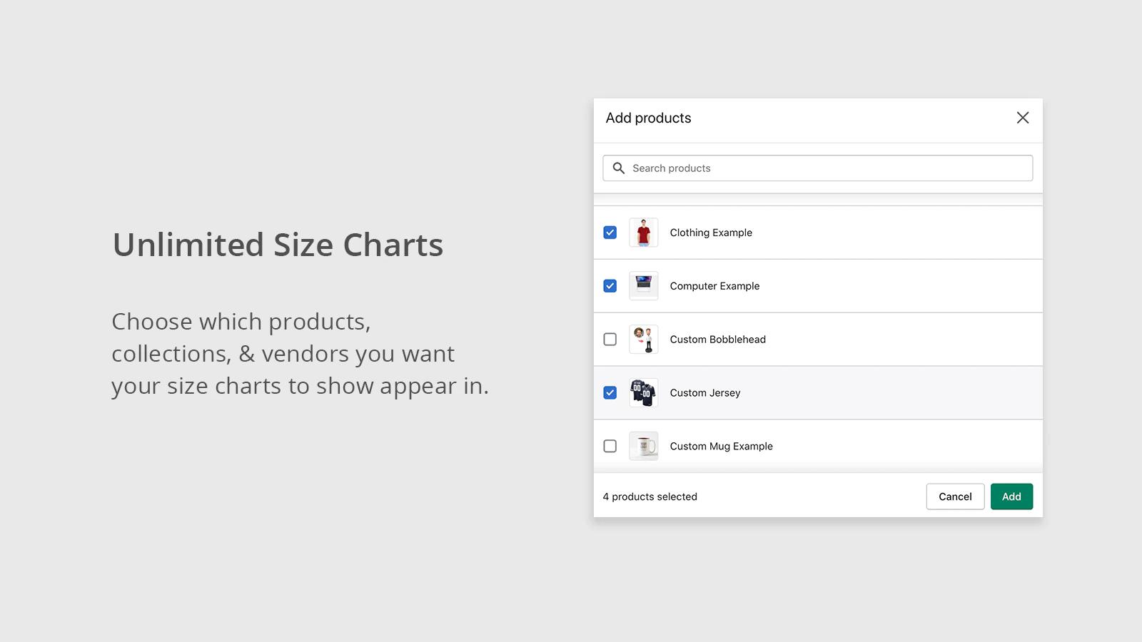 BF Size Chart & Size Guides Shopify App