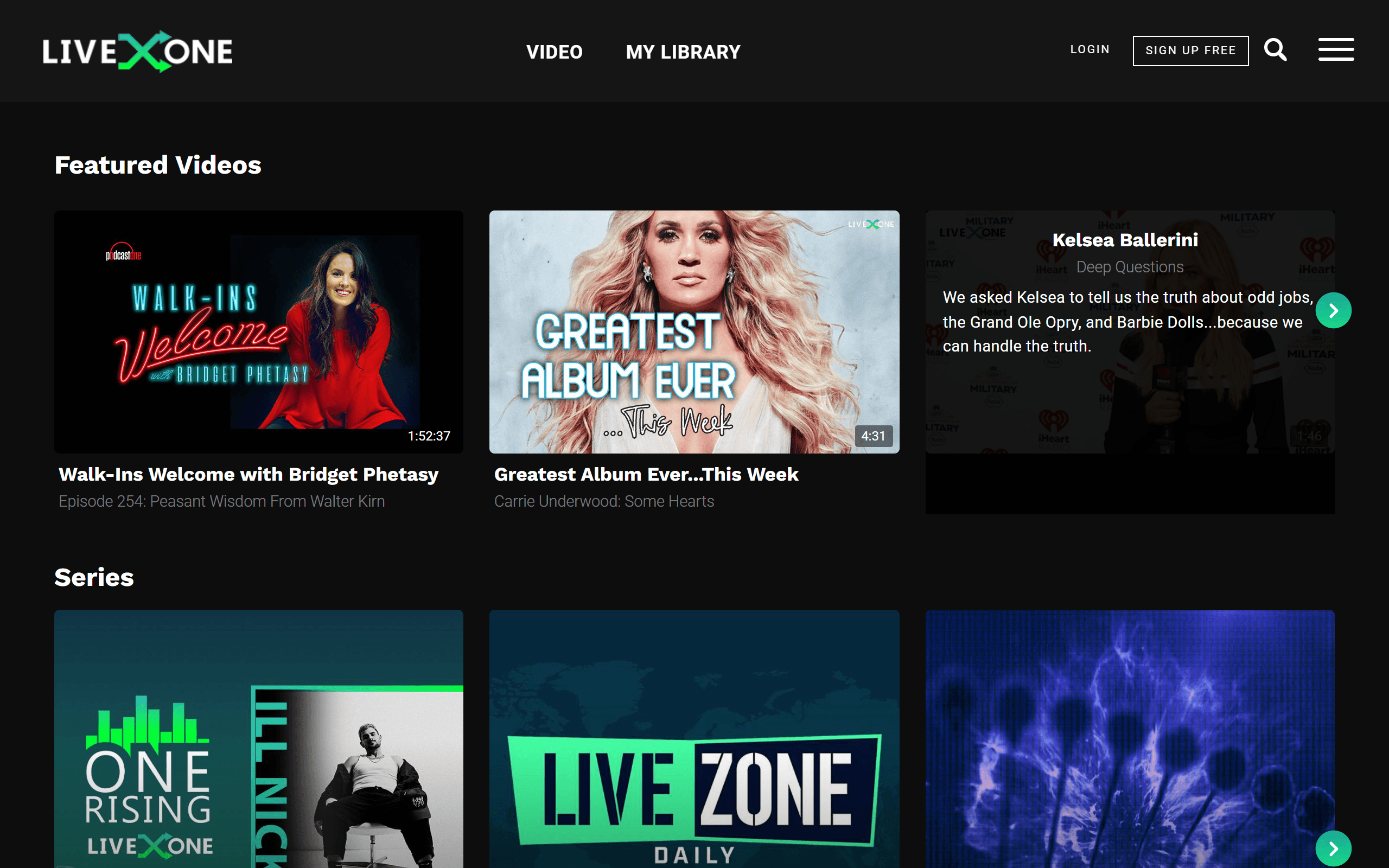 LiveOne Music Website