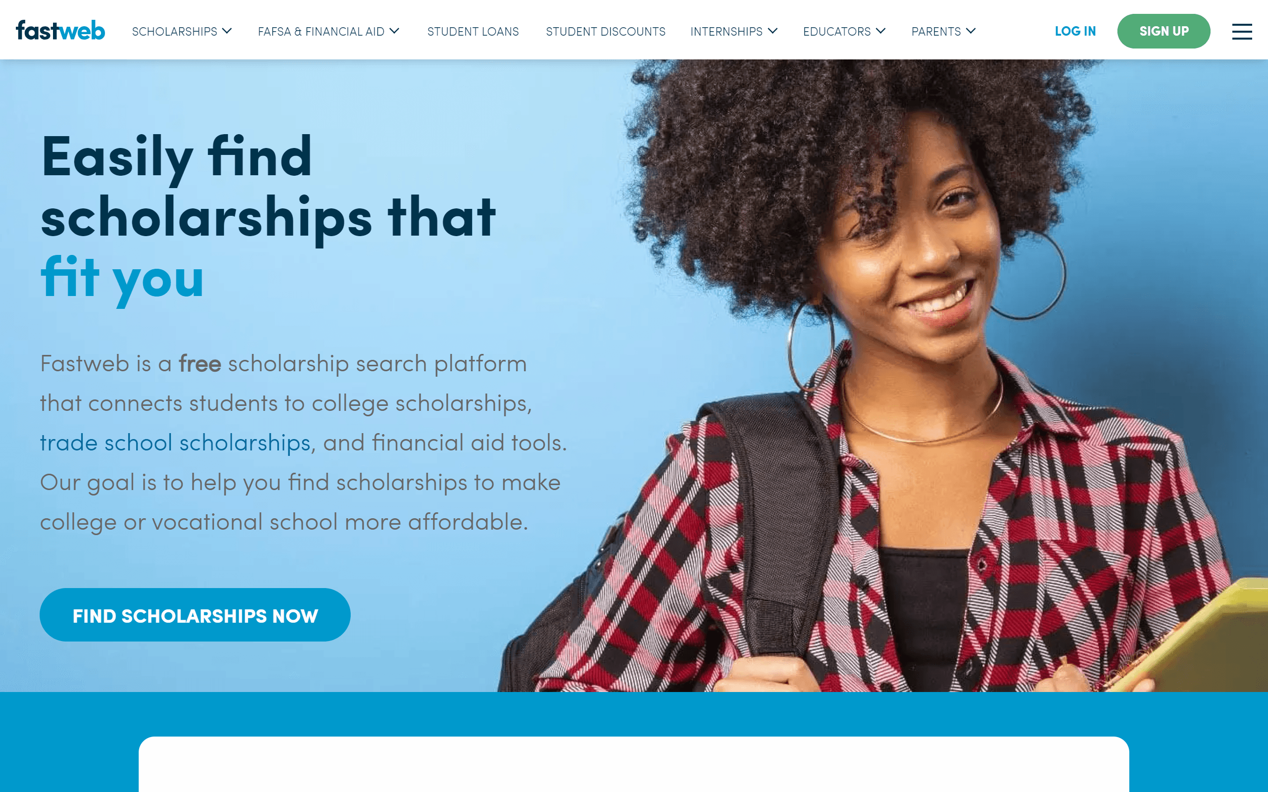 Fastweb scholarship website