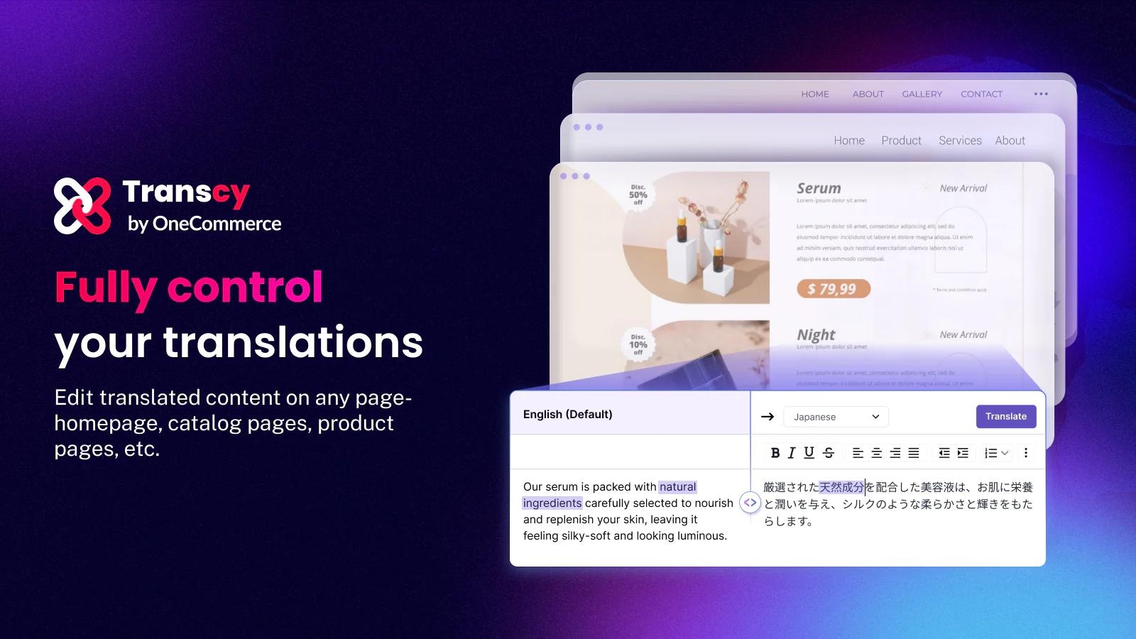 Transcy: AI Language Translate Shopify App