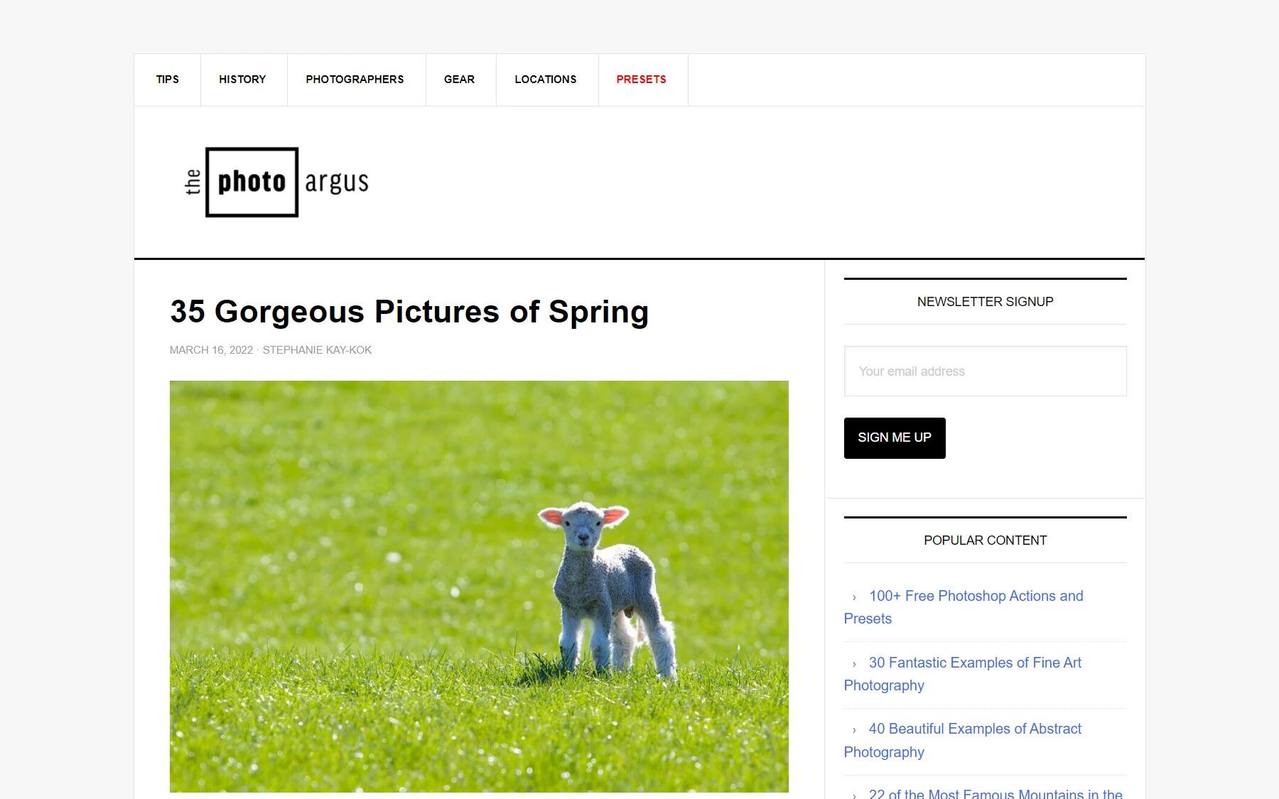 The Photo Argus photography blog