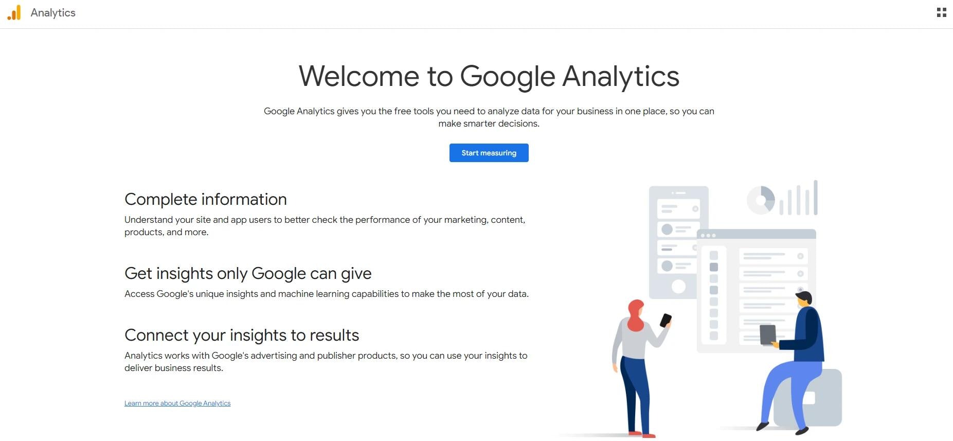Google Analytics data analytics tool