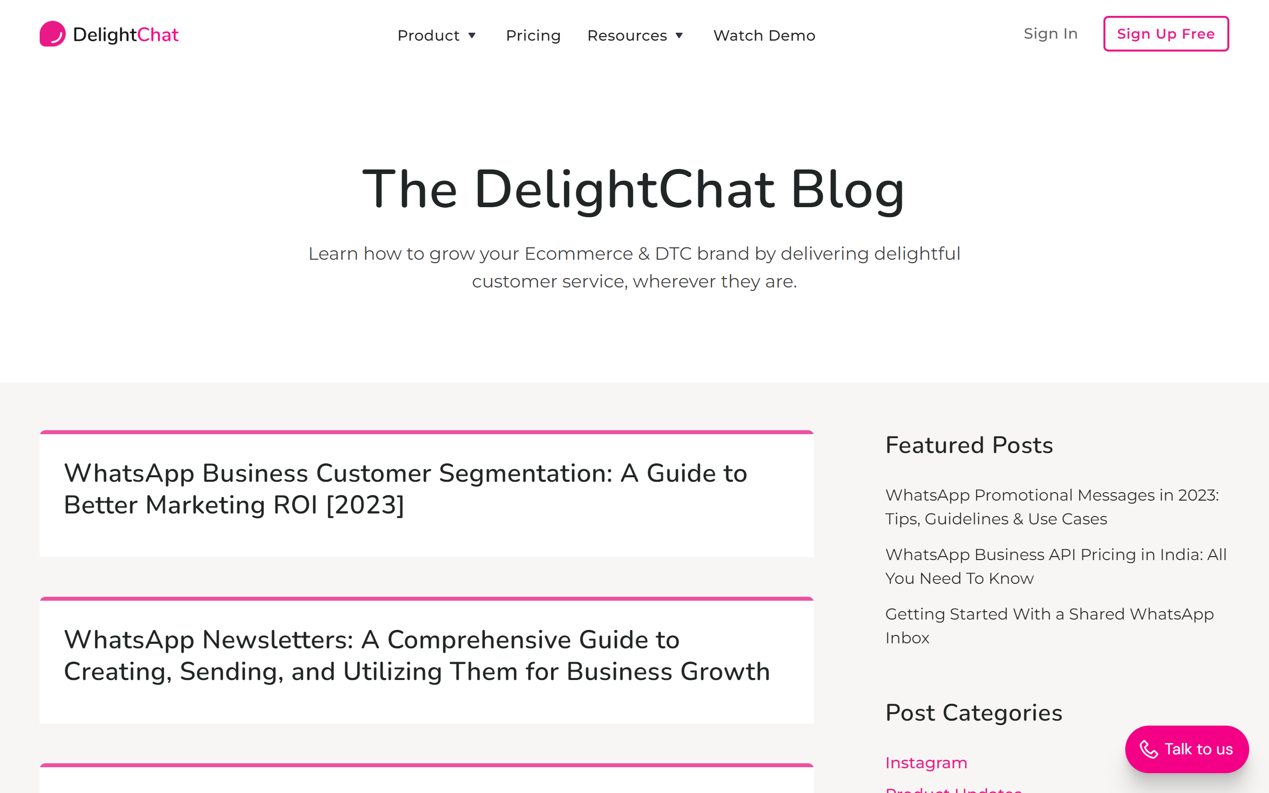 The DelightChat eCommerce blog