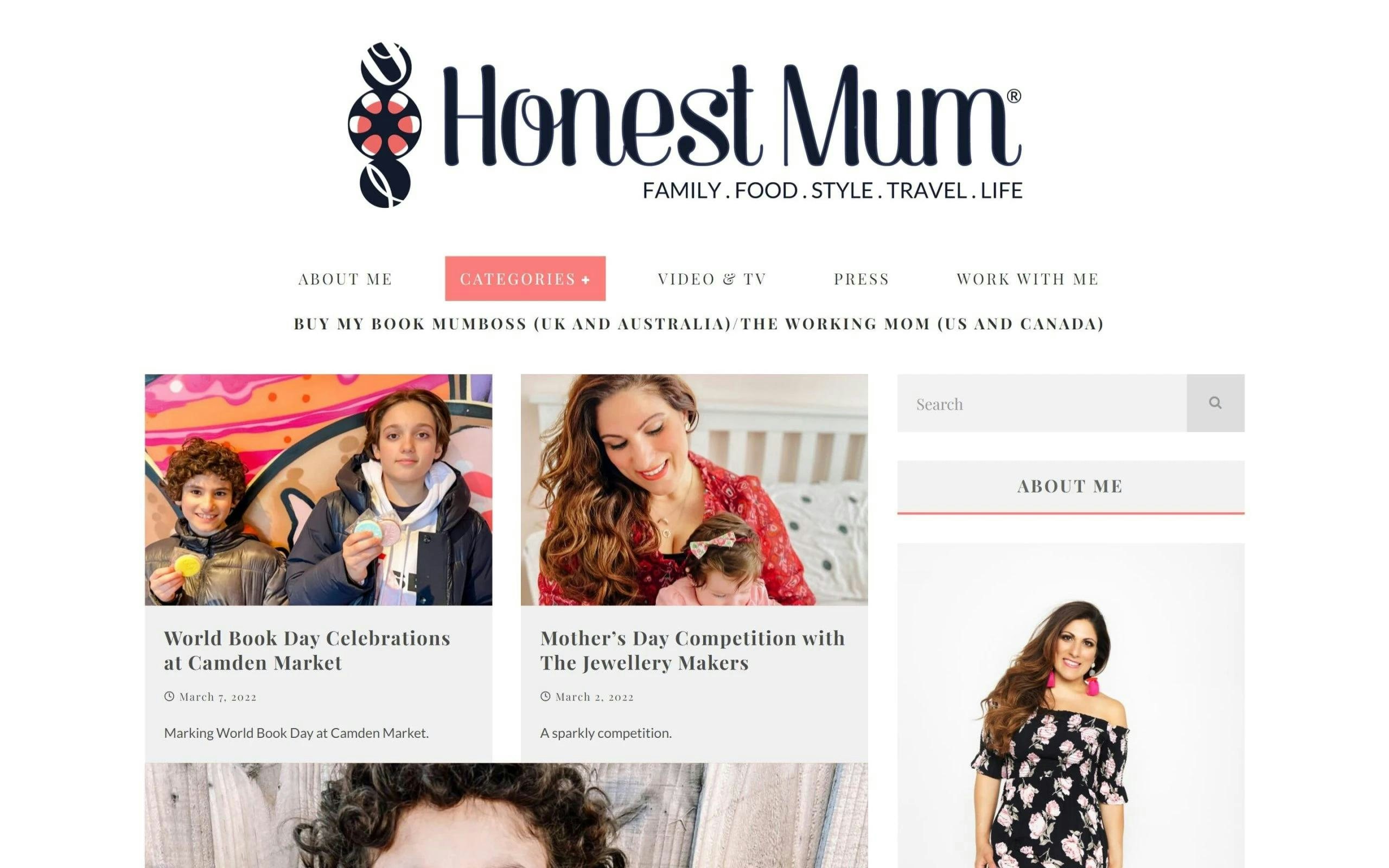 Honest Mum mom blogs
