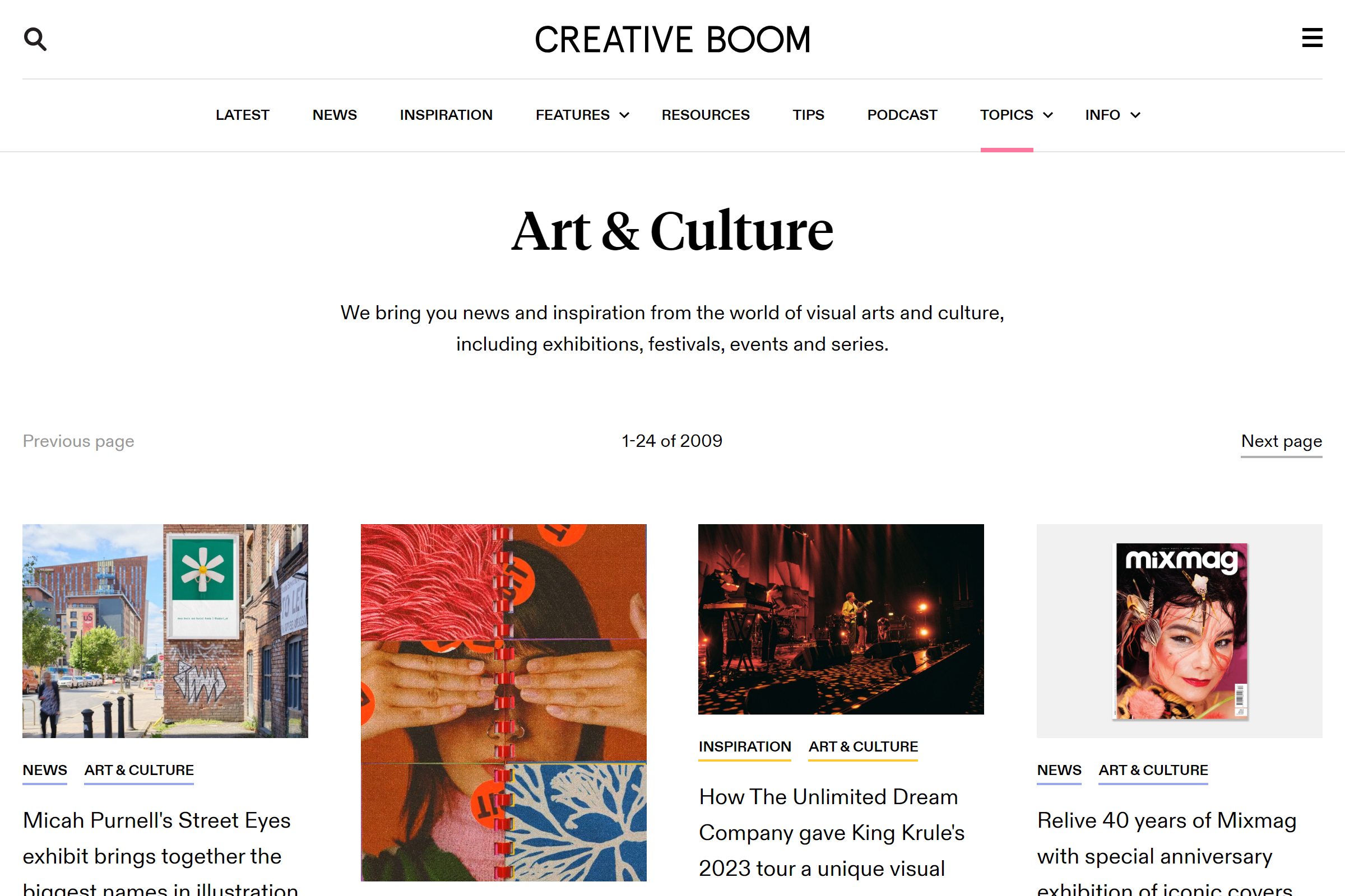 Creative Boom art blog