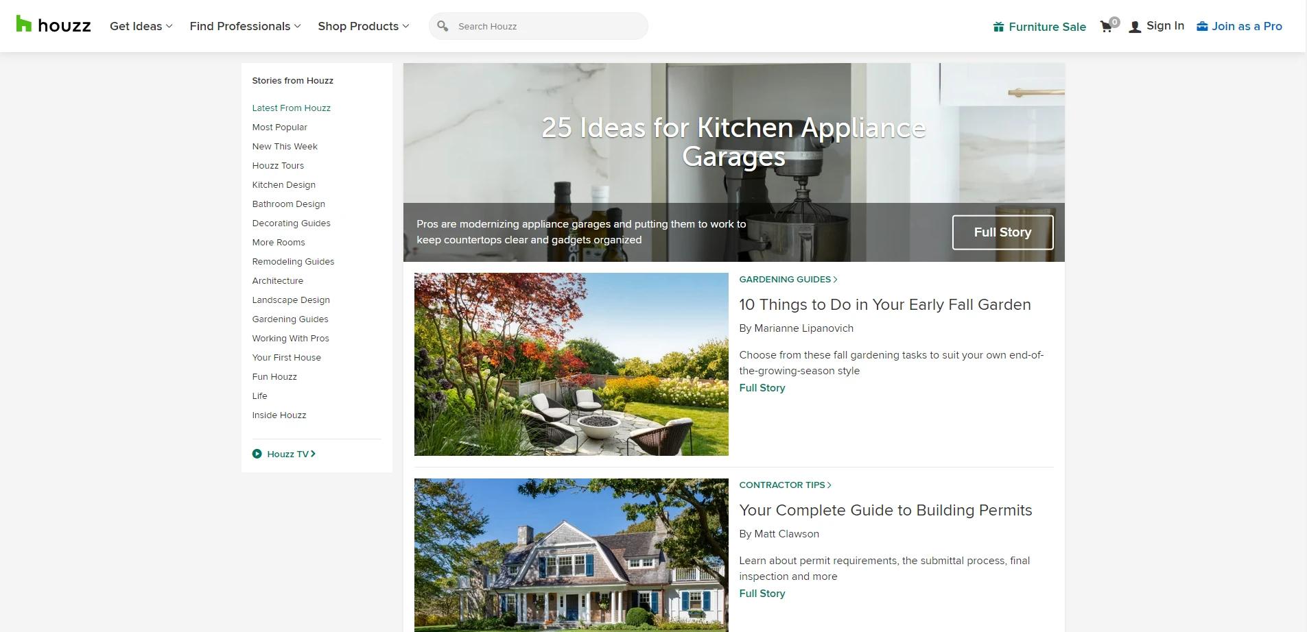 Houzz real estate blog