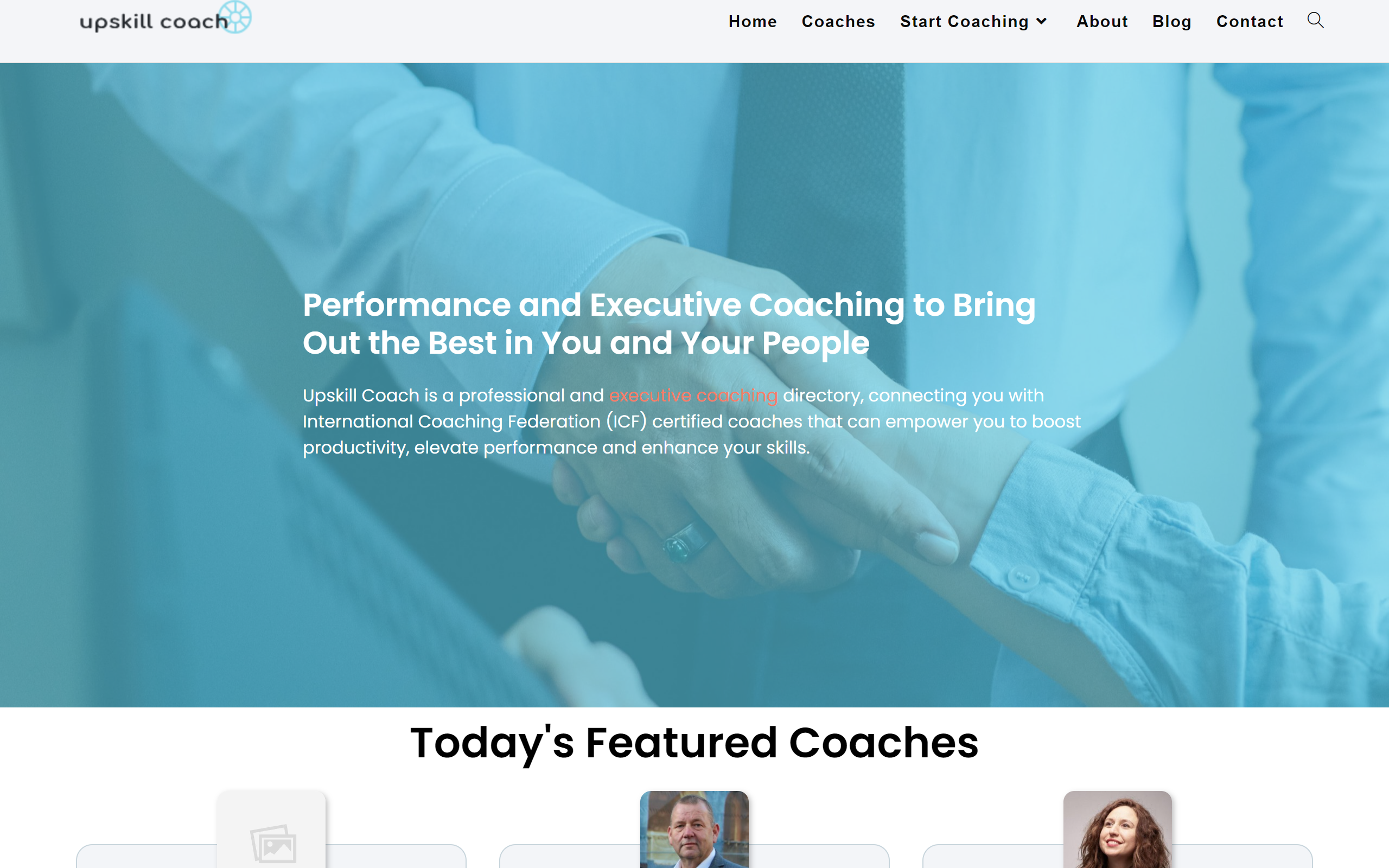 Upskill Coach Coaching Website