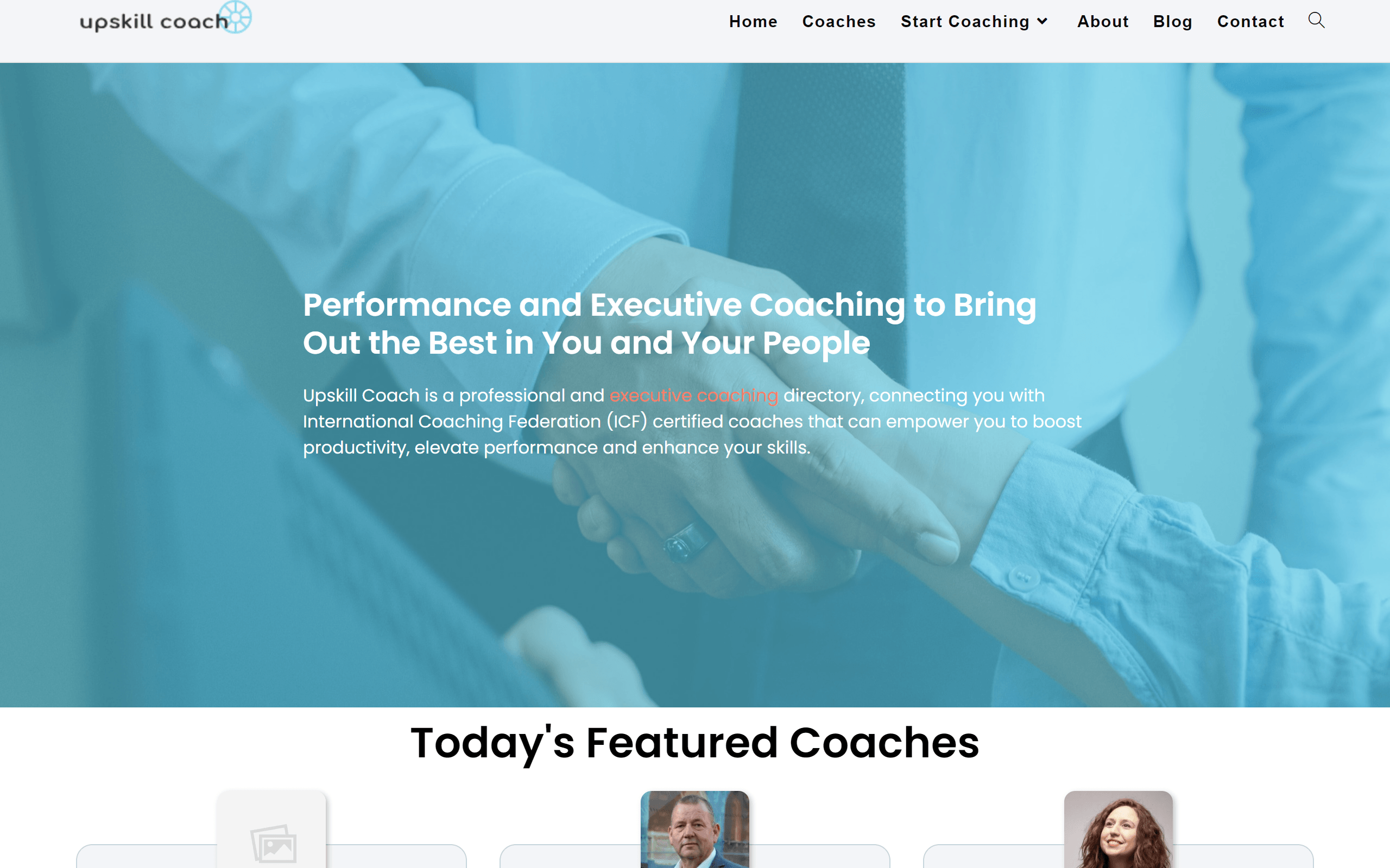 Upskill Coach Coaching Website