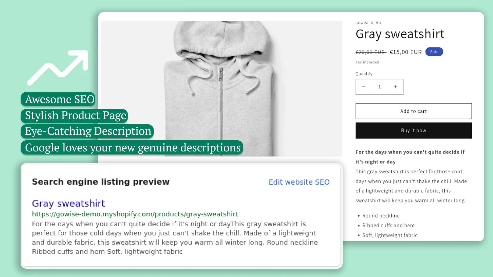 GoWise: AI Product Description Shopify app