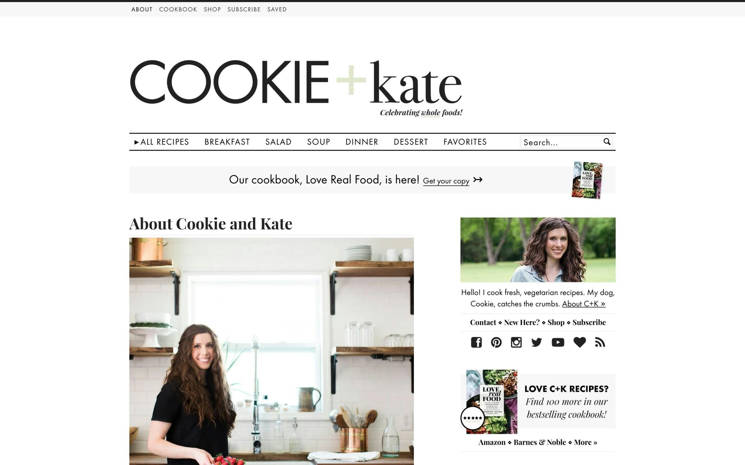 COOKIE + Kate about me page