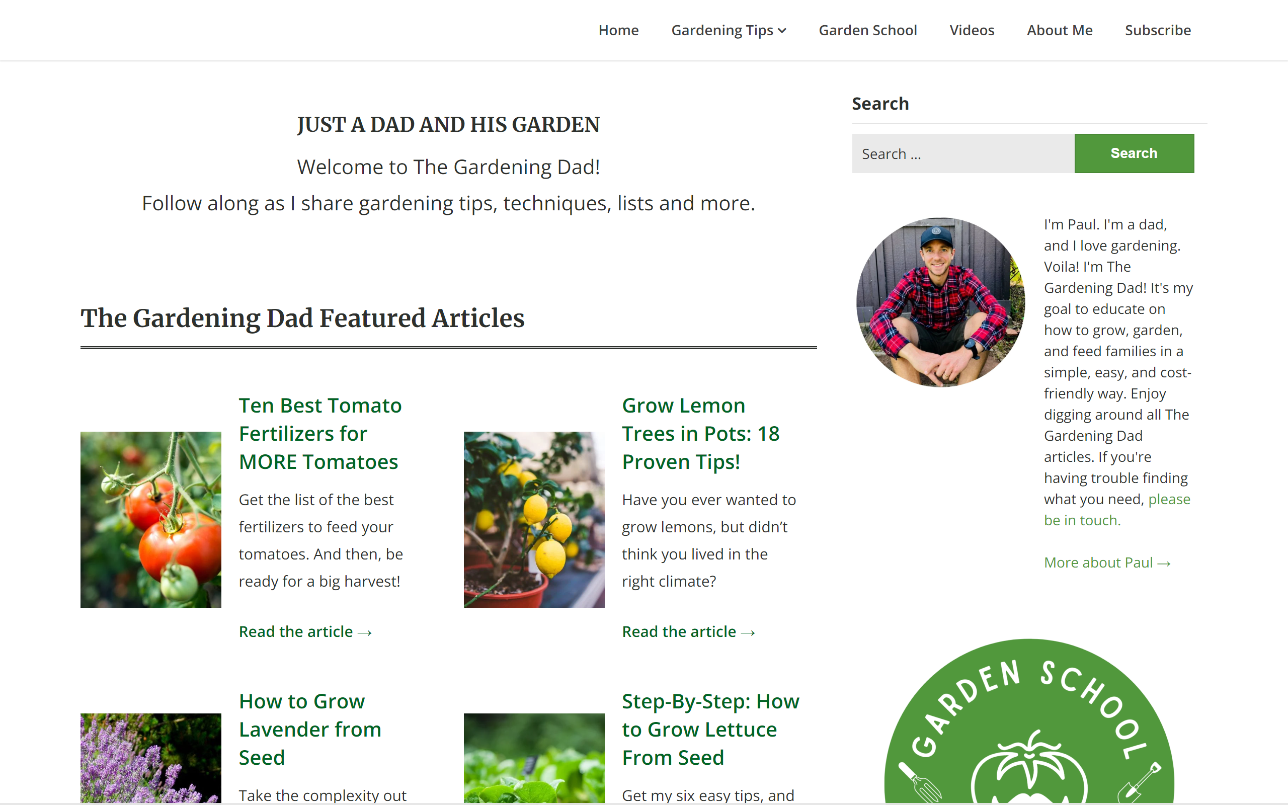 The Gardening Dad gardening blog