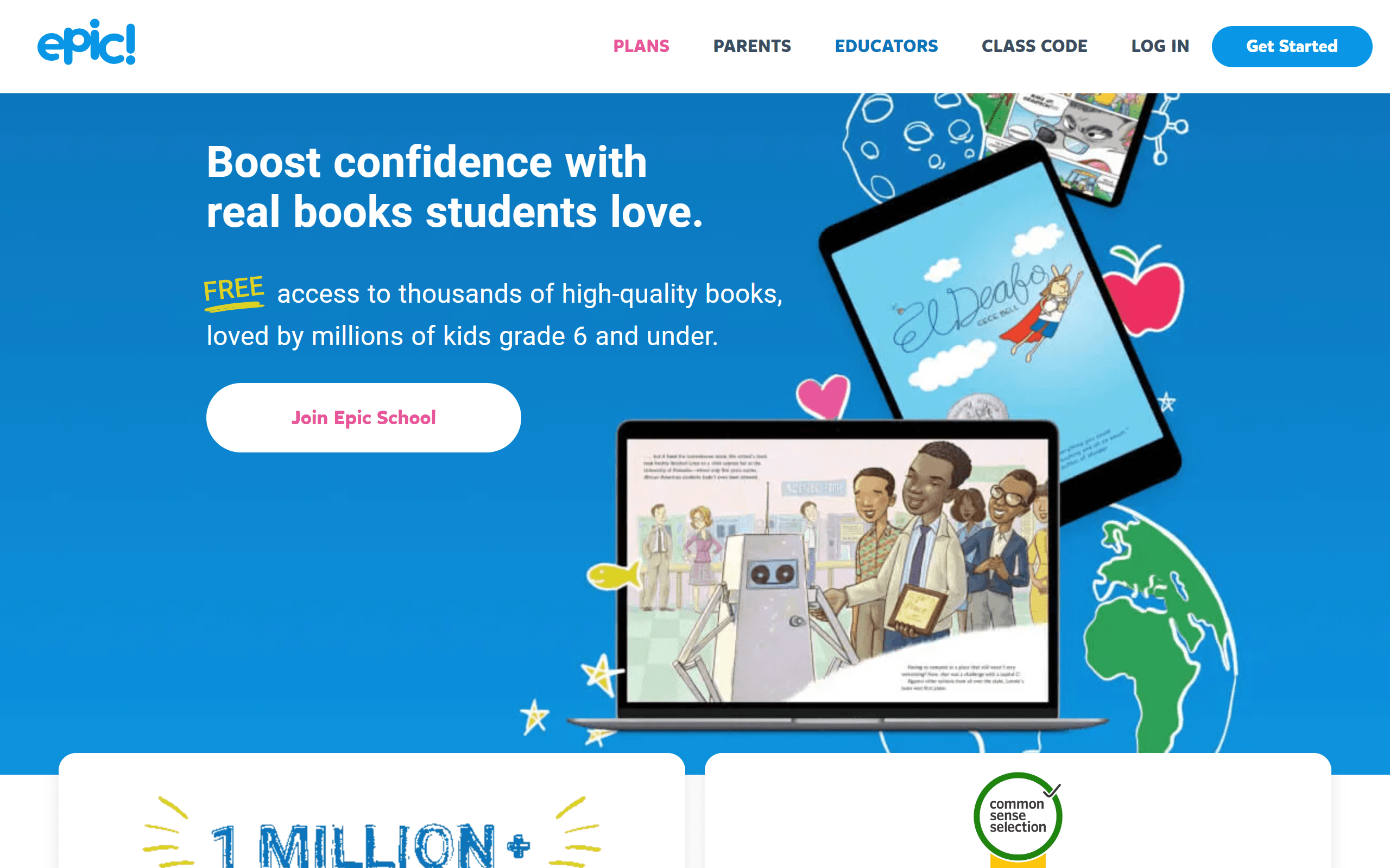 Epic Reading Website