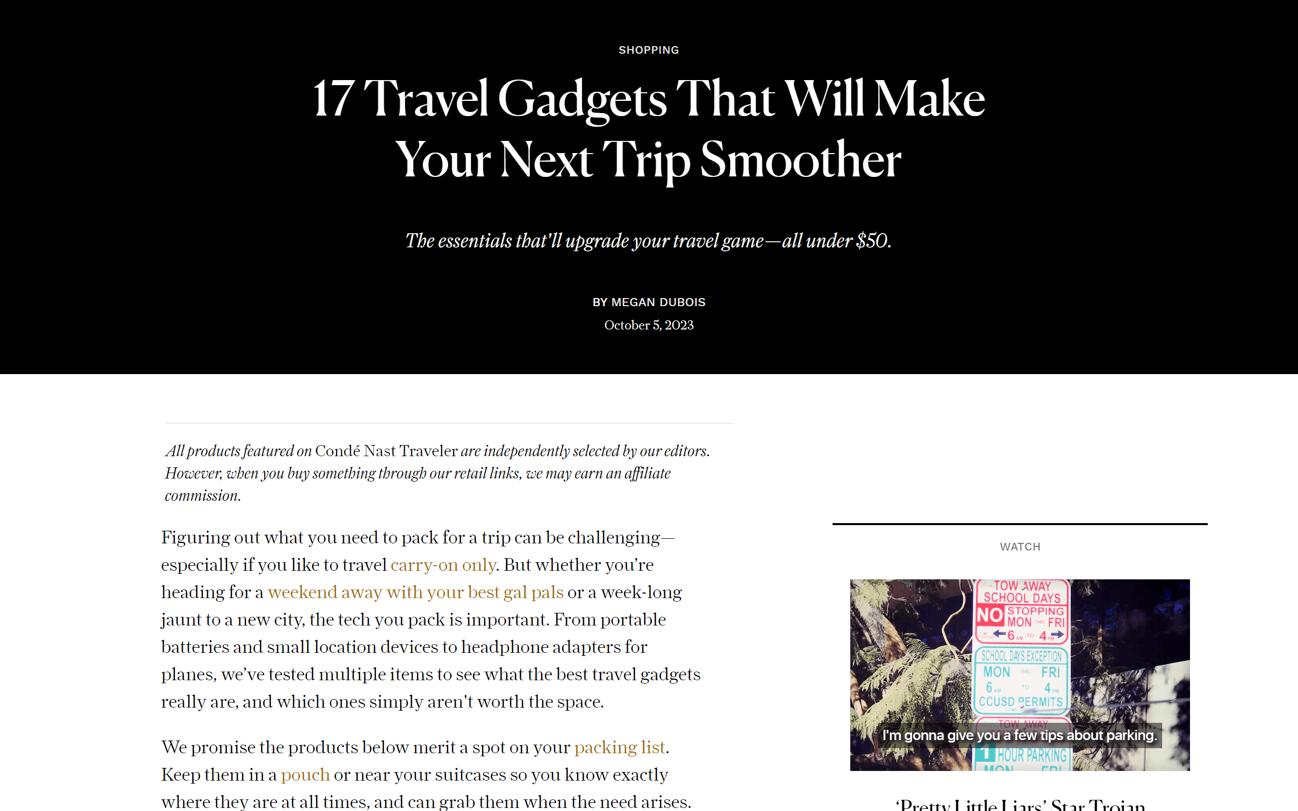 Conde Nast Travelling travel post ideas