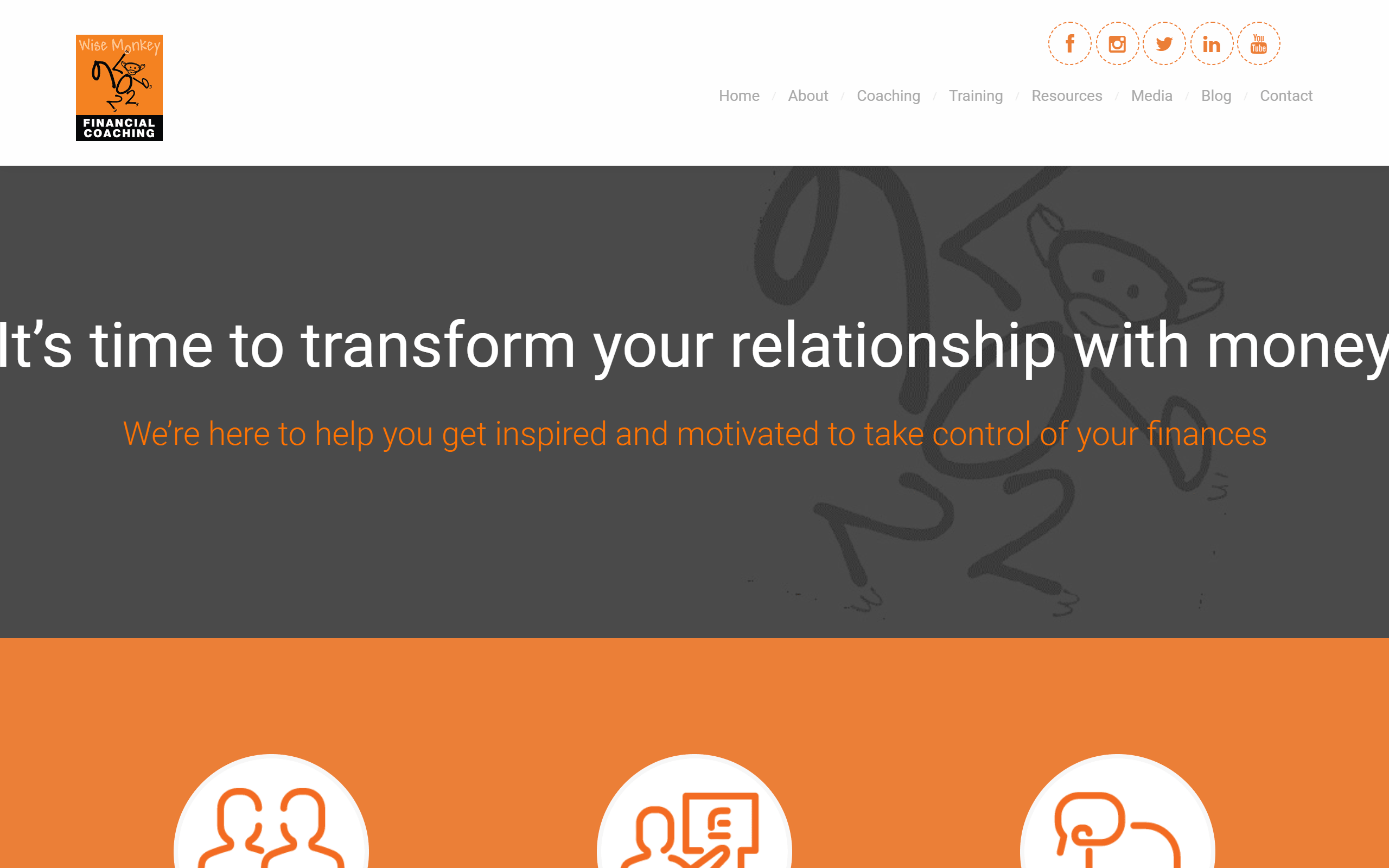 Wise Monkey Financial Coaching Coaching Website