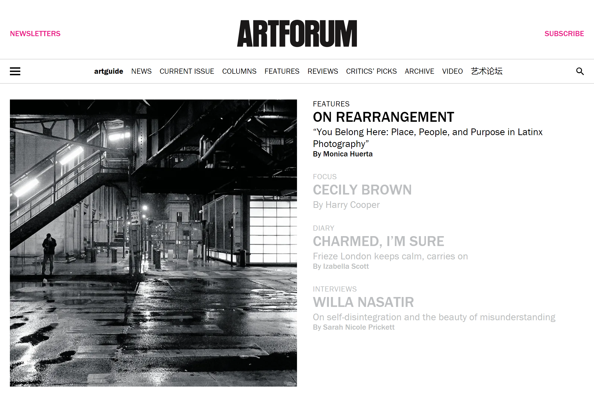 Artforum art blog
