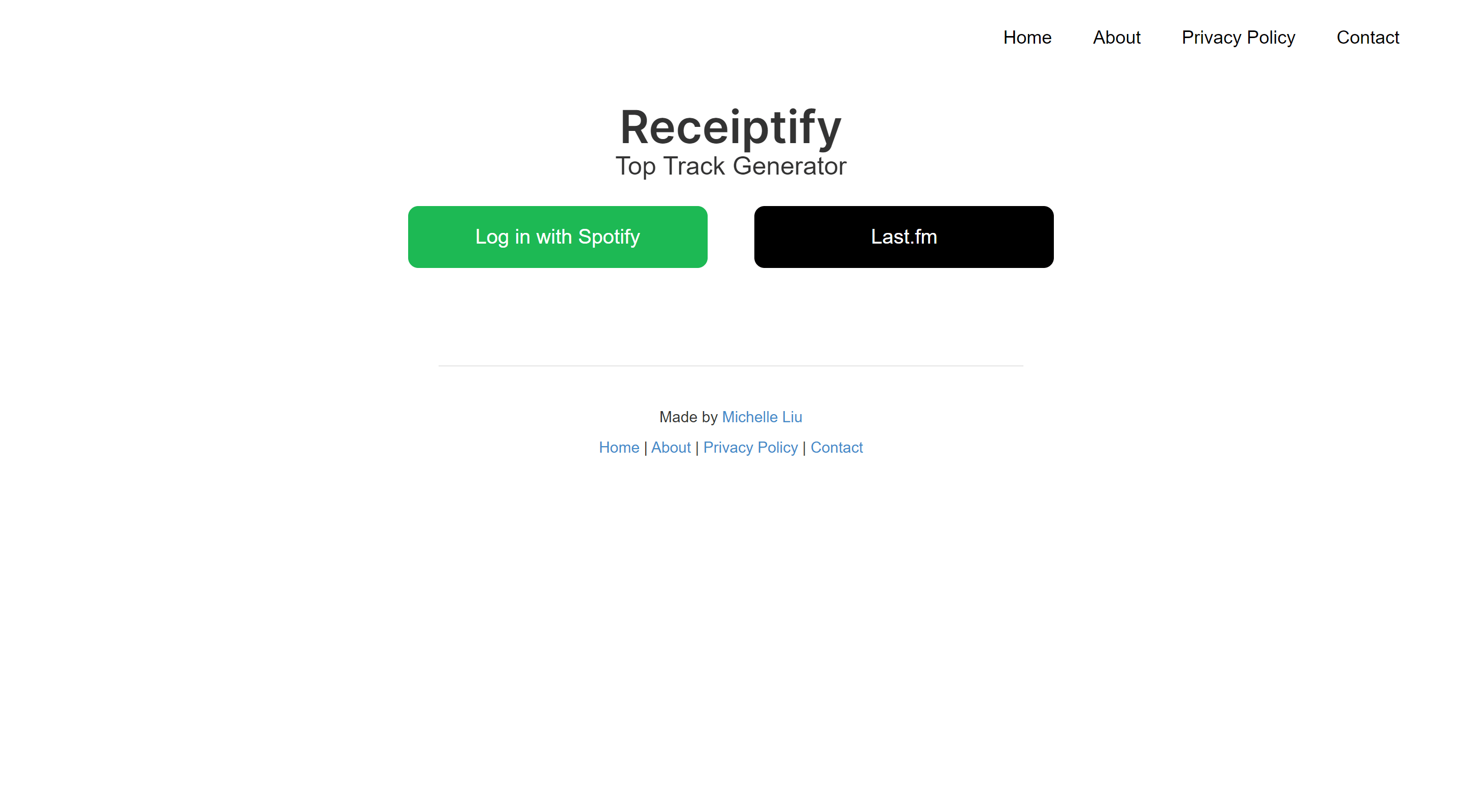 Receiptify Spotify Stats Website