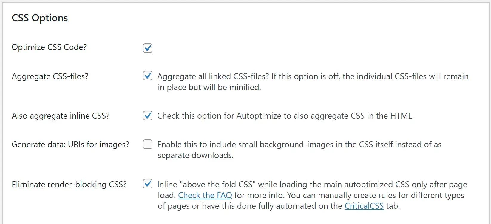 Autoptimize WordPress plugin