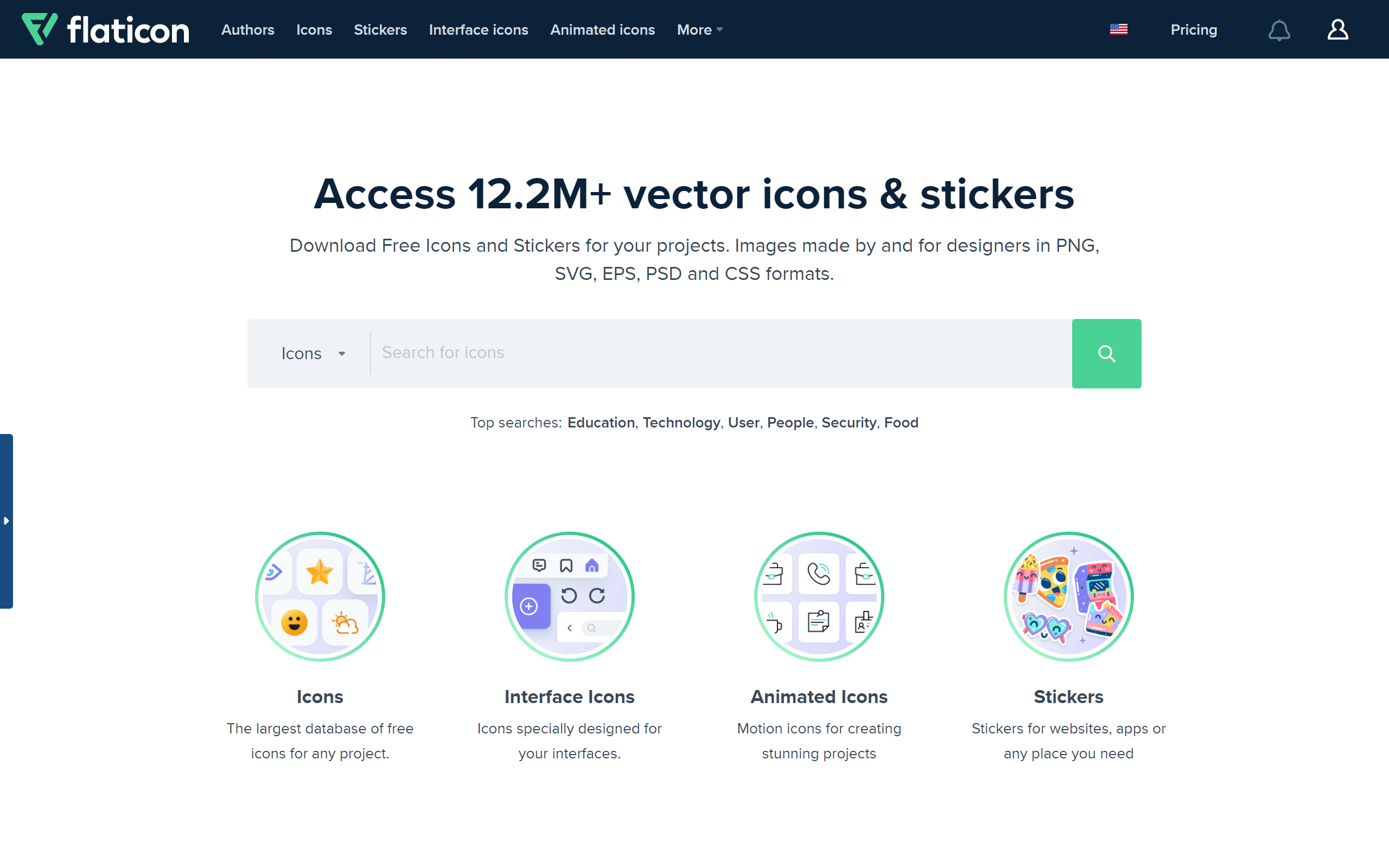 Flaticon Graphic Design Website