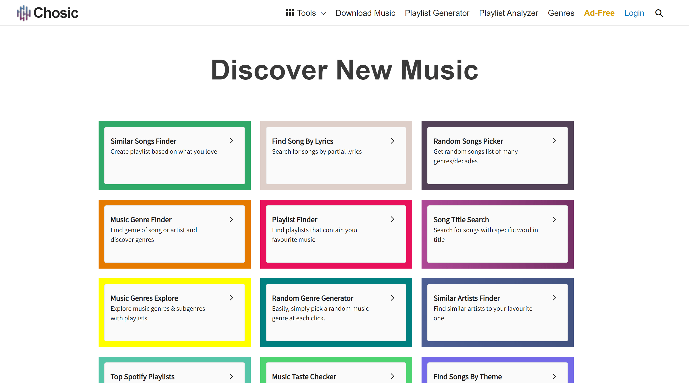 Chosic Spotify Stats Website