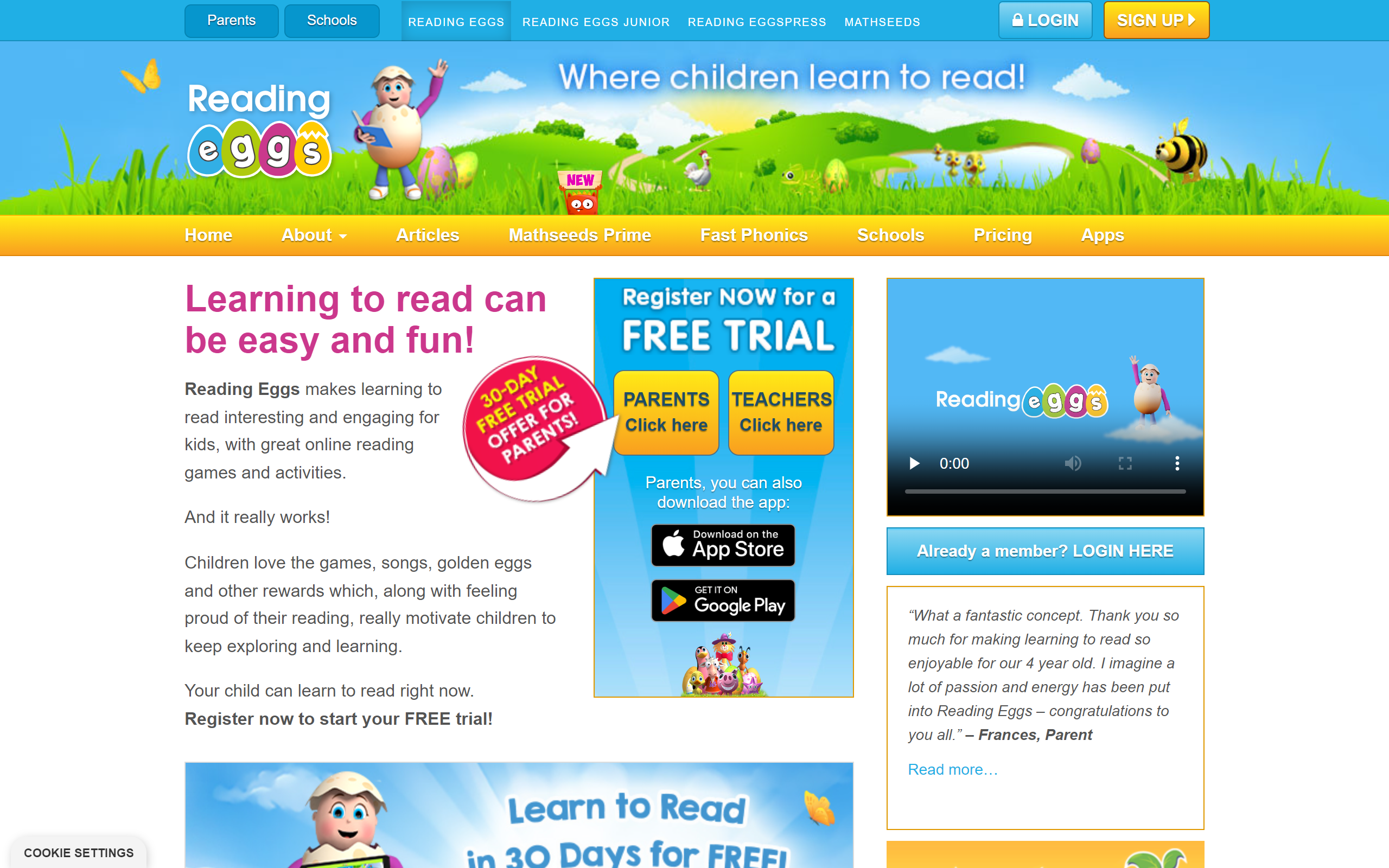 Reading Eggs Reading Website
